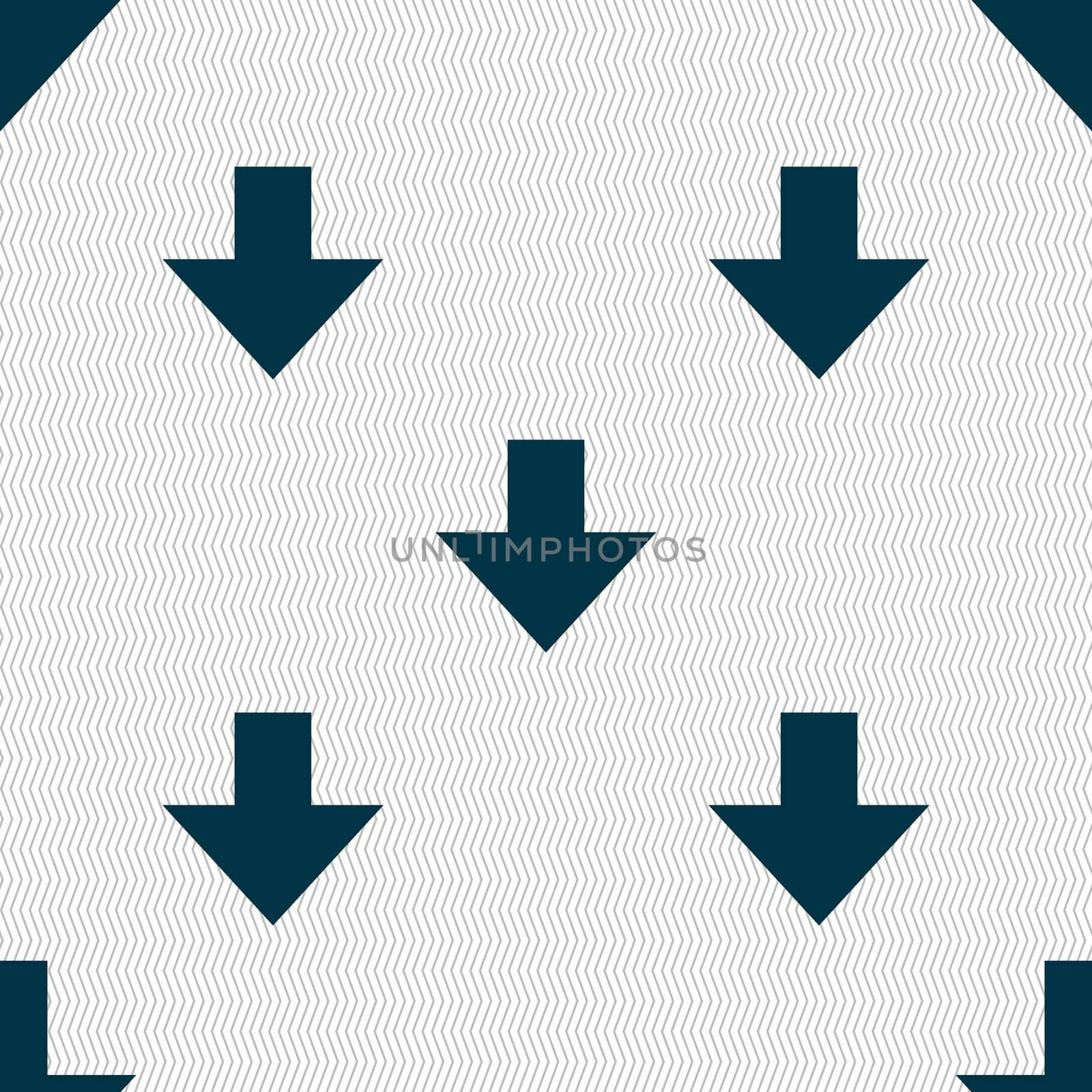 Download sign. Downloading flat icon. Load label. Seamless abstract background with geometric shapes.  by serhii_lohvyniuk