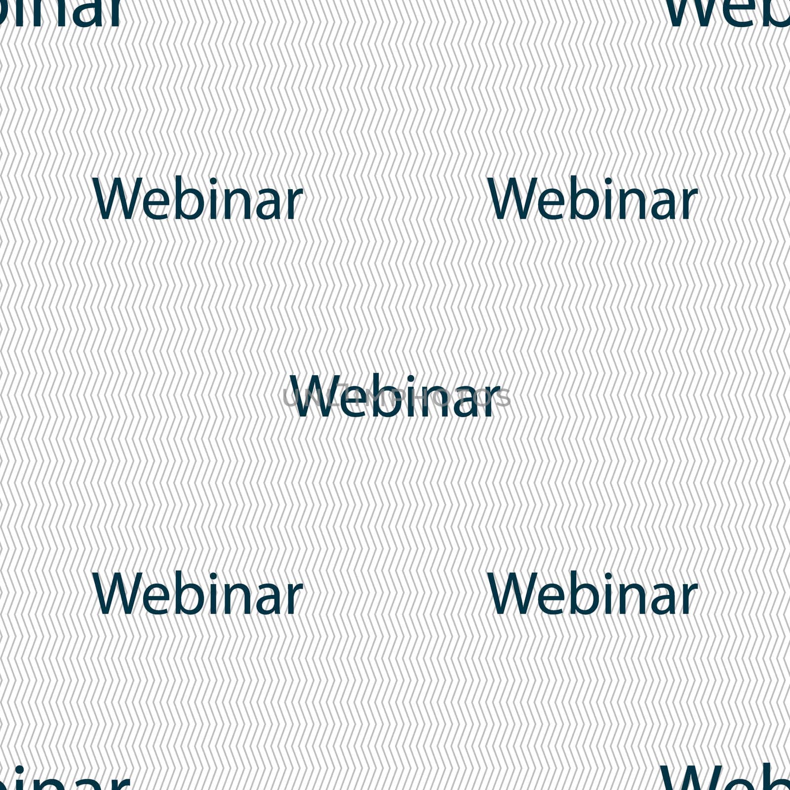 Webinar web camera sign icon. Online Web-study symbol. Seamless abstract background with geometric shapes. illustration