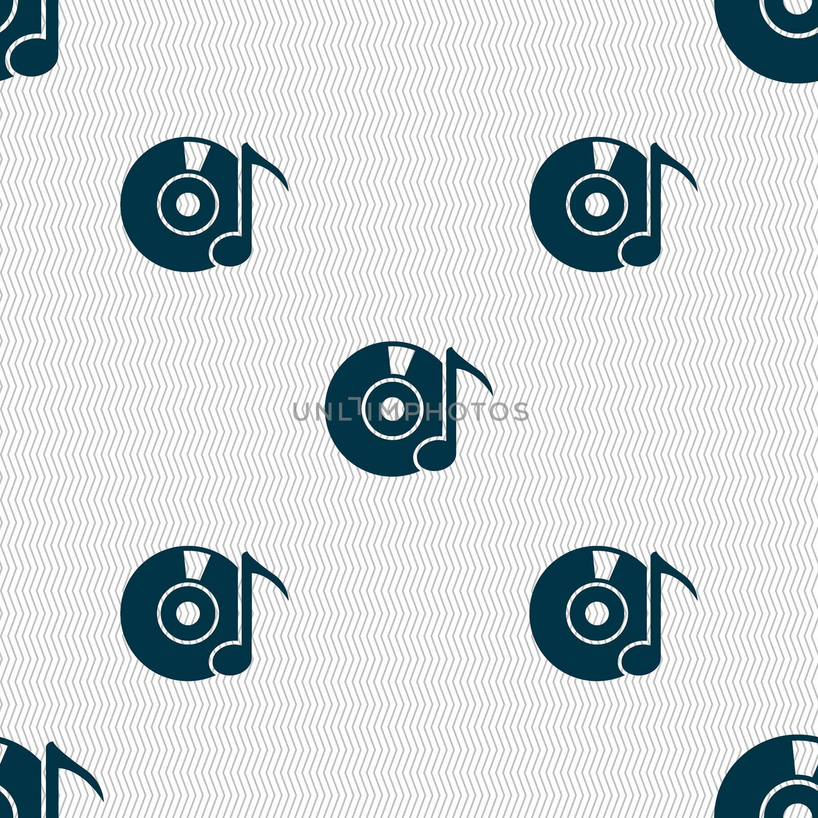 CD or DVD icon sign. Seamless abstract background with geometric shapes.  by serhii_lohvyniuk