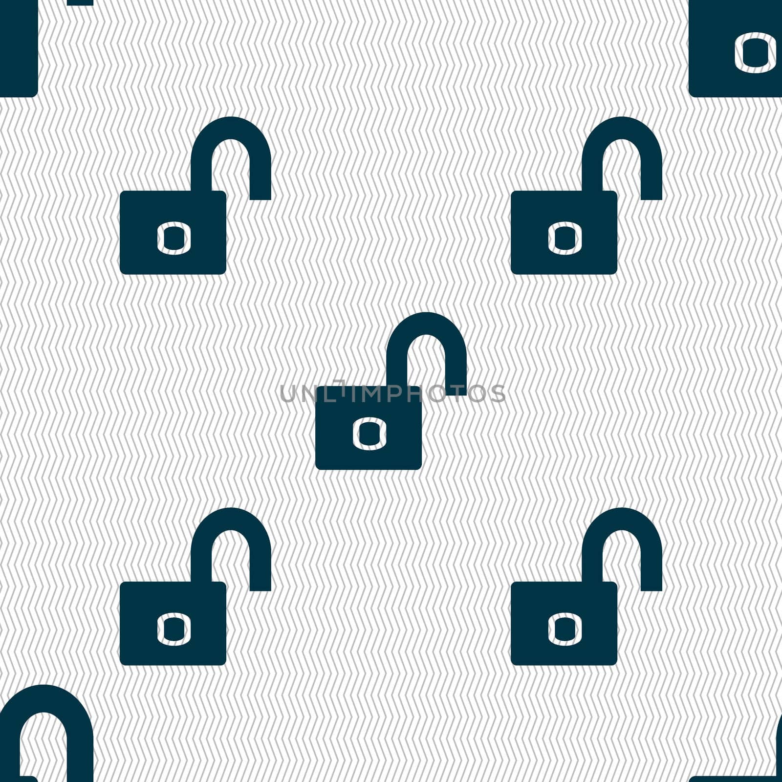 Lock sign icon. Locker symbol. Seamless abstract background with geometric shapes.  by serhii_lohvyniuk