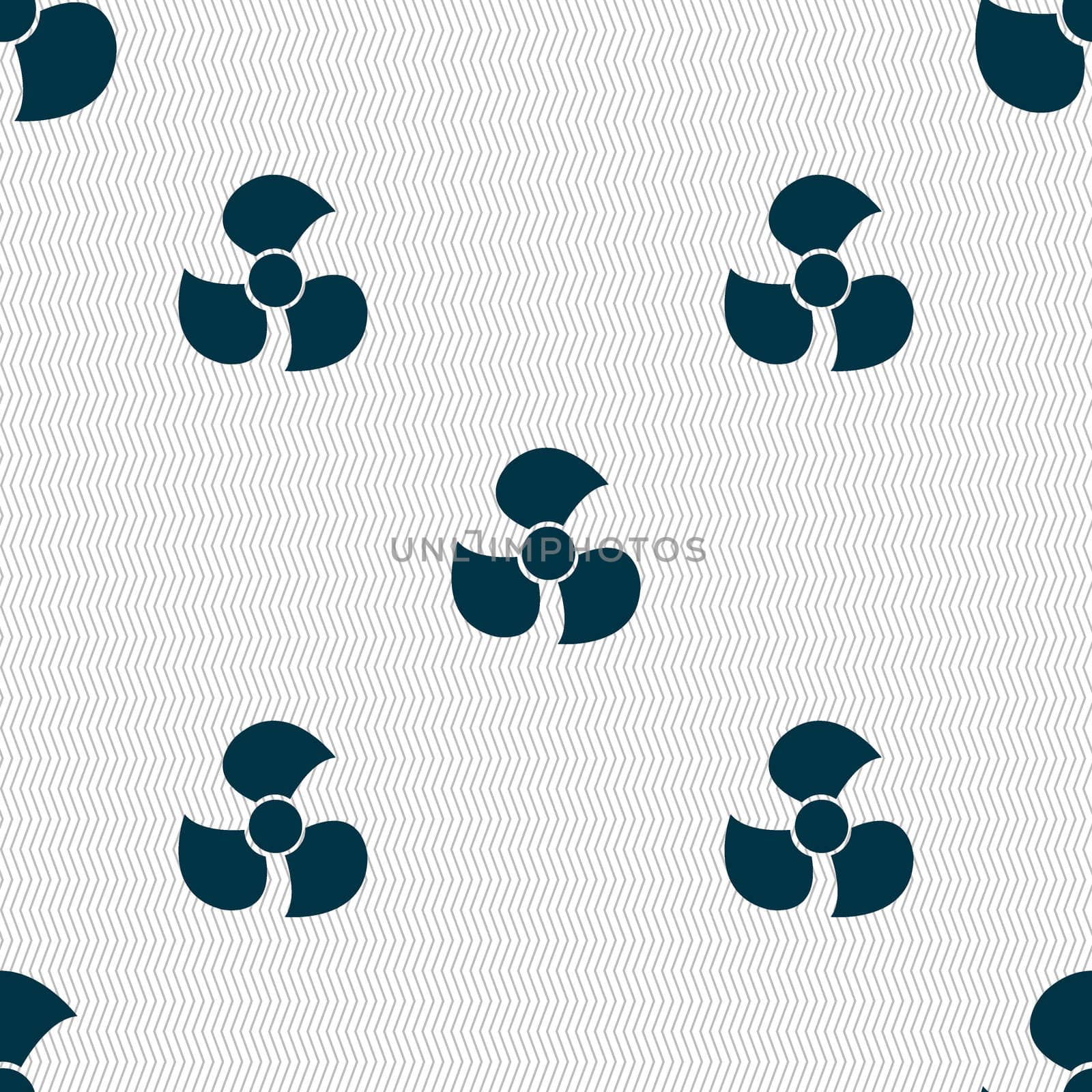 Fans, propeller icon sign. Seamless abstract background with geometric shapes.  by serhii_lohvyniuk