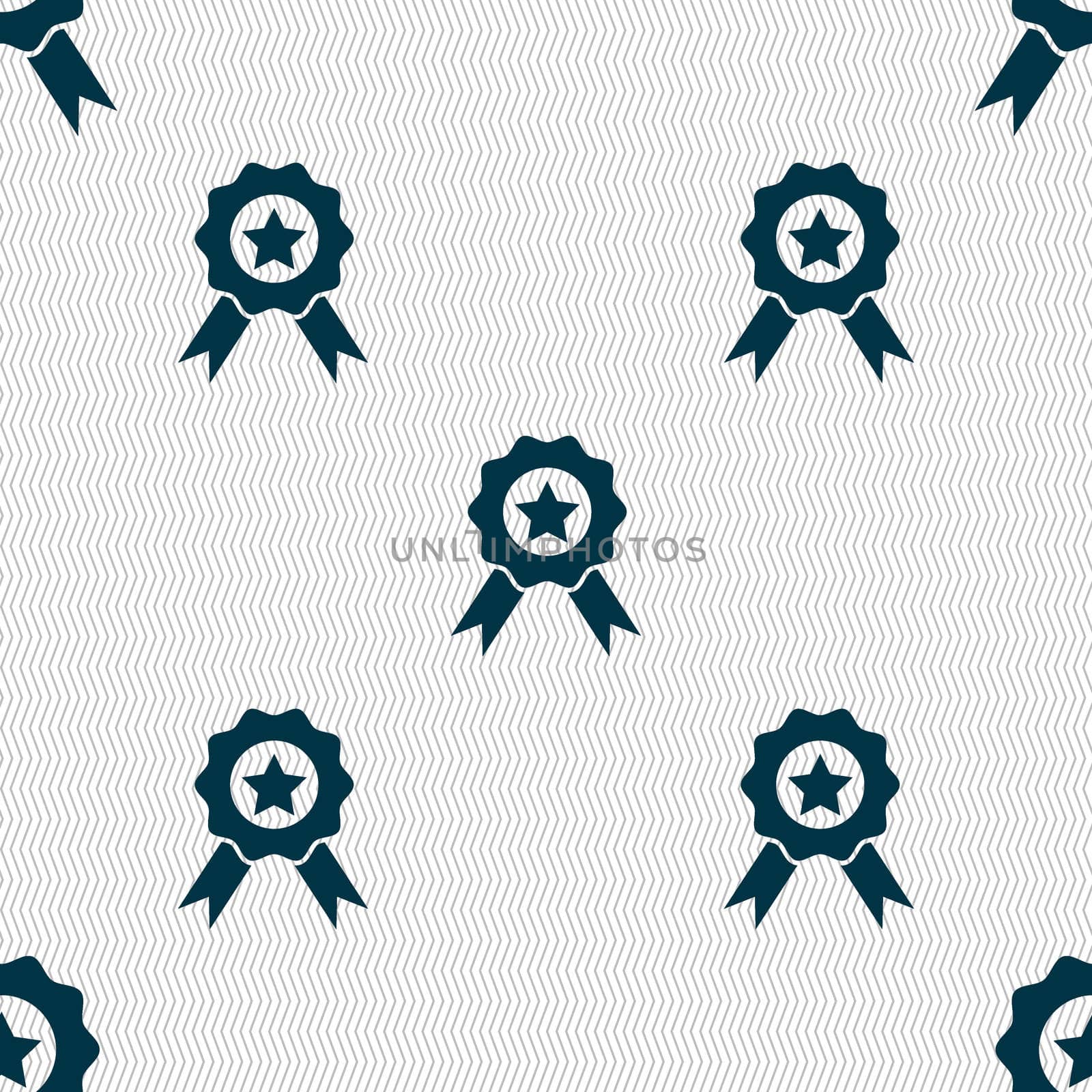 Award, Medal of Honor icon sign. Seamless abstract background with geometric shapes.  by serhii_lohvyniuk