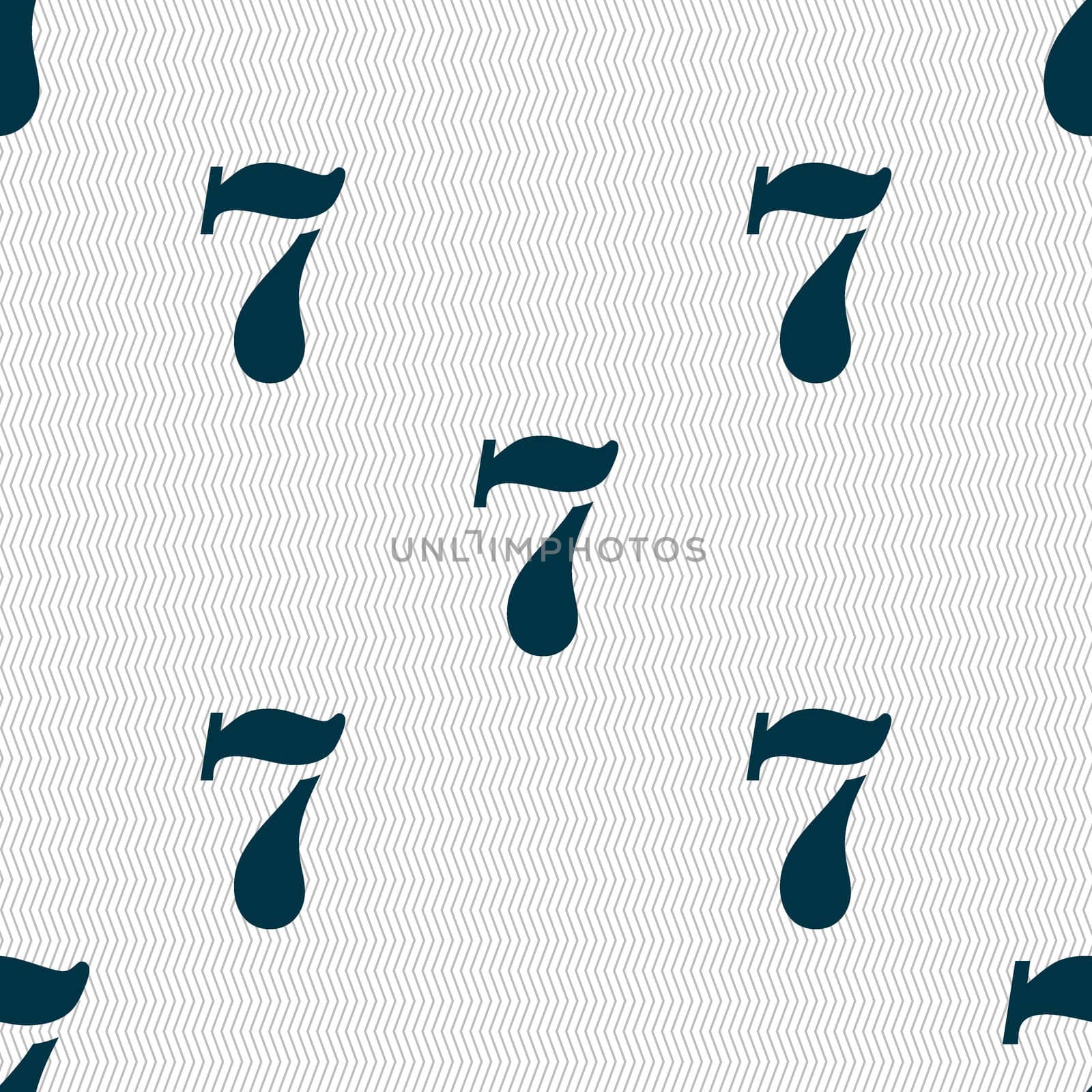 number seven icon sign. Seamless abstract background with geometric shapes.  by serhii_lohvyniuk