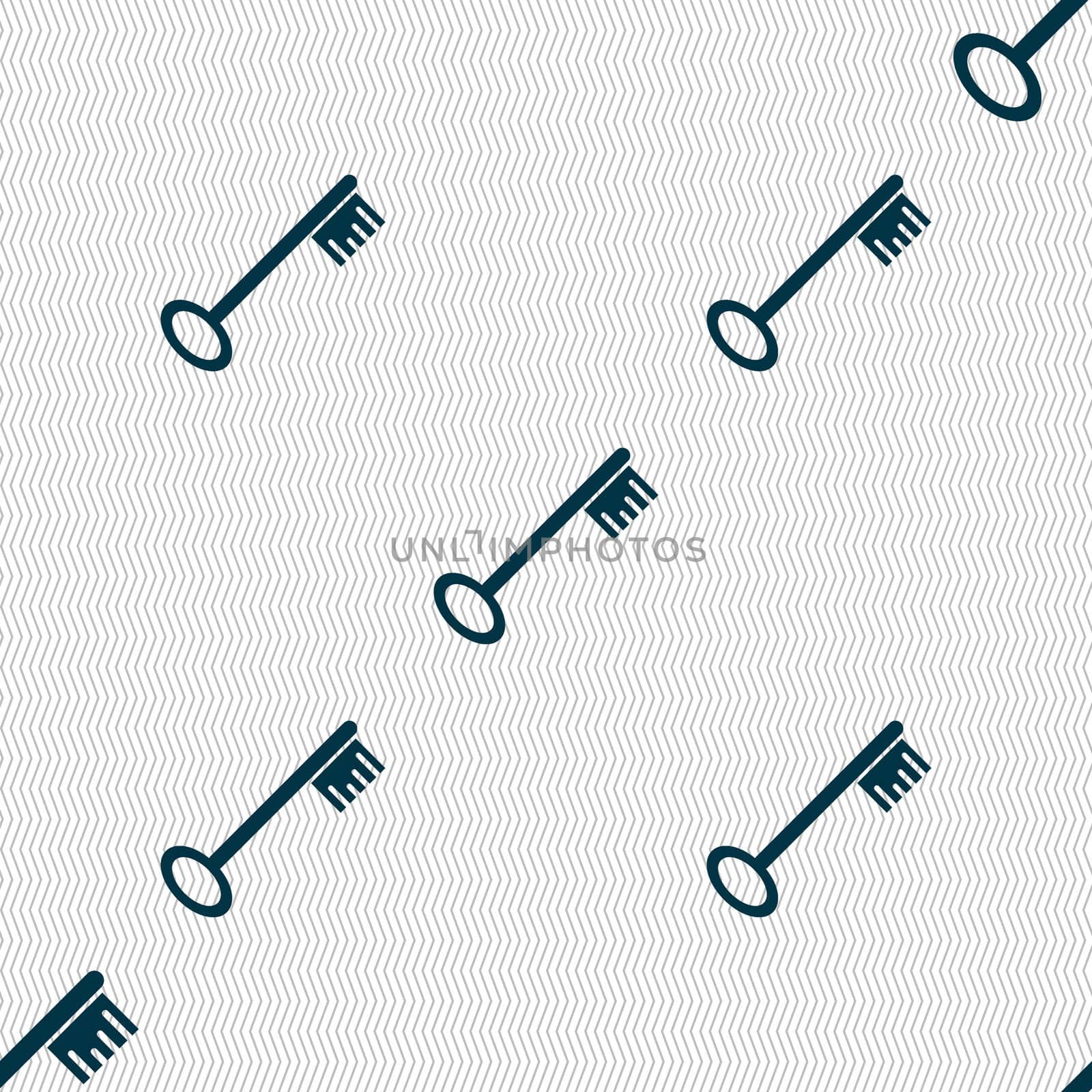 Key icon sign. Seamless abstract background with geometric shapes. illustration
