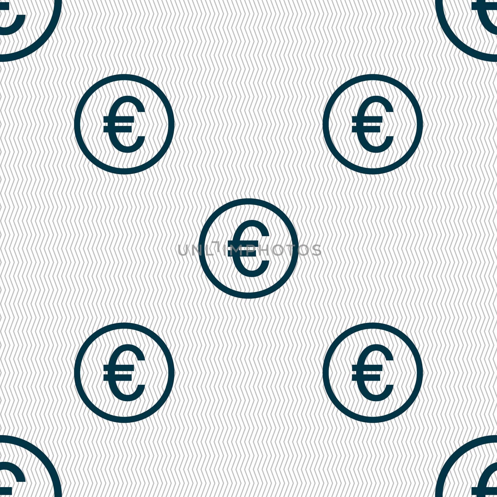 Euro icon sign. Seamless abstract background with geometric shapes.  by serhii_lohvyniuk