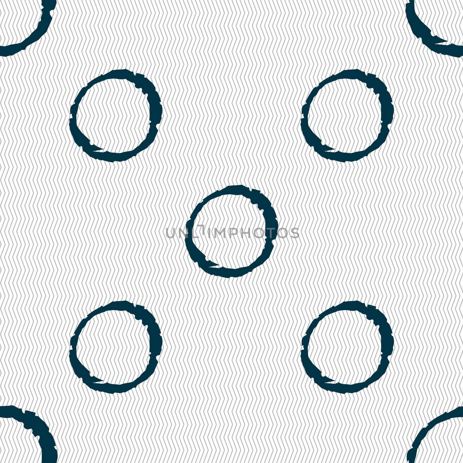 number zero icon sign. Seamless abstract background with geometric shapes. illustration
