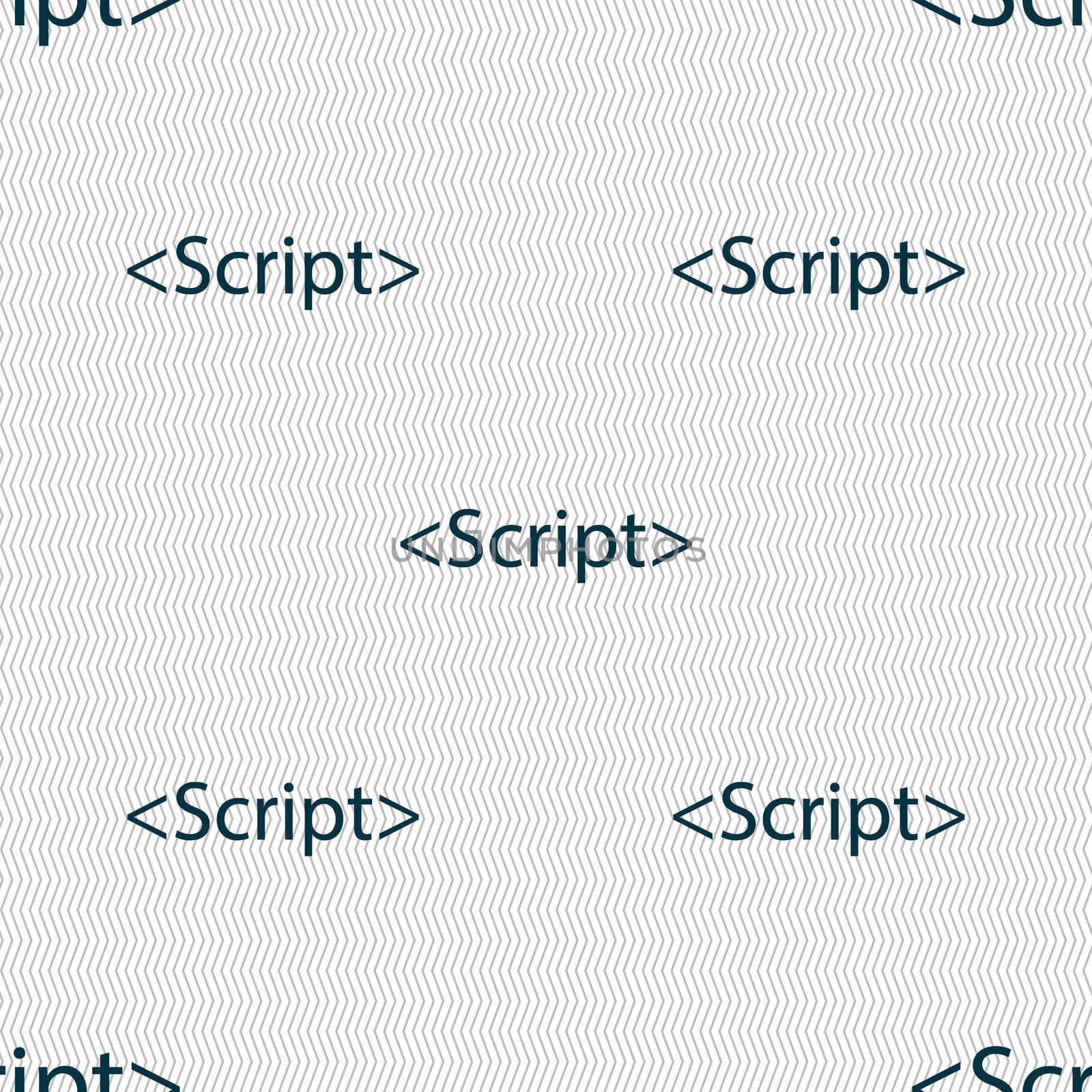 Script sign icon. Javascript code symbol. Seamless abstract background with geometric shapes. illustration