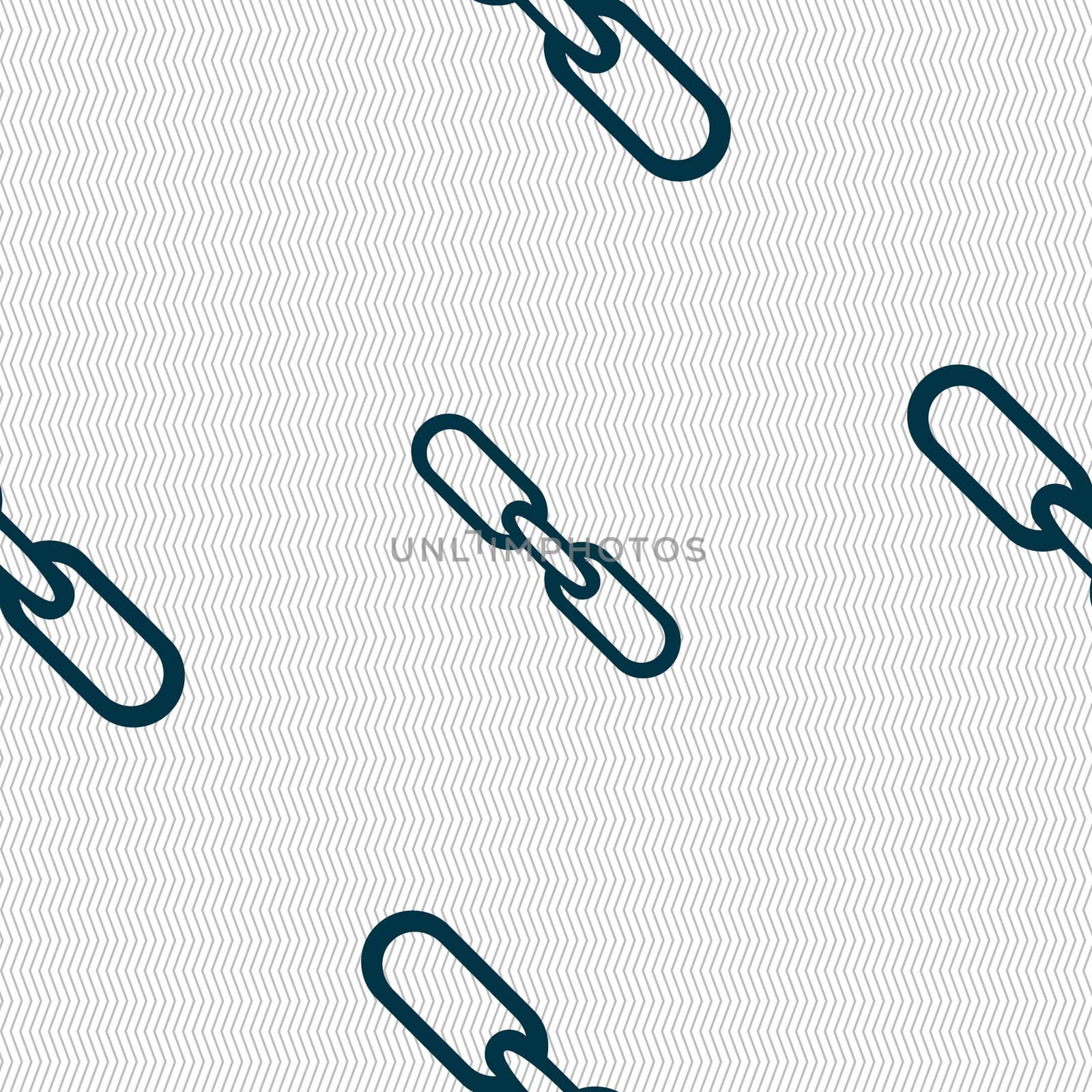 Link sign icon. Hyperlink chain symbol. Seamless abstract background with geometric shapes. illustration