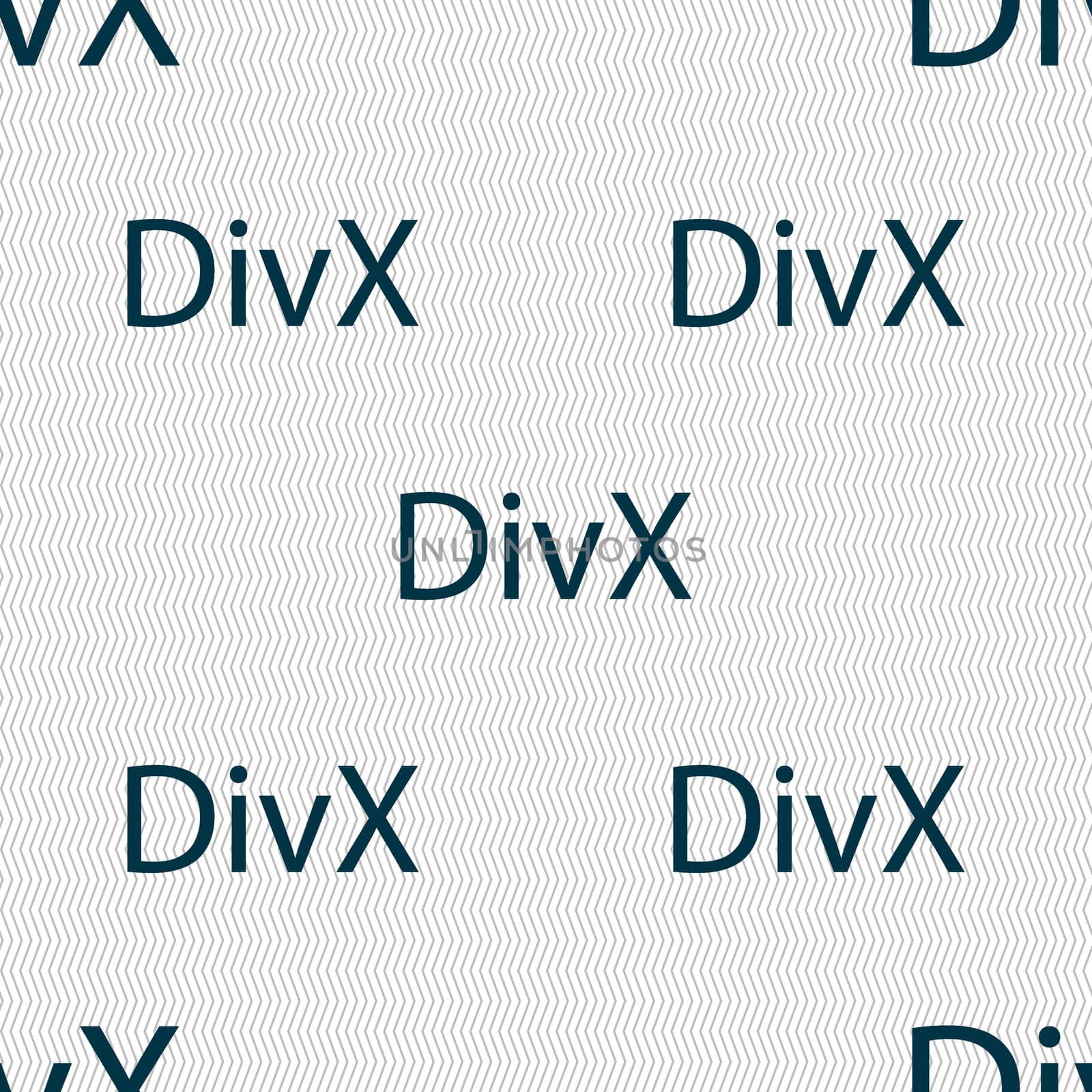 DivX video format sign icon. symbol. Seamless abstract background with geometric shapes.  by serhii_lohvyniuk