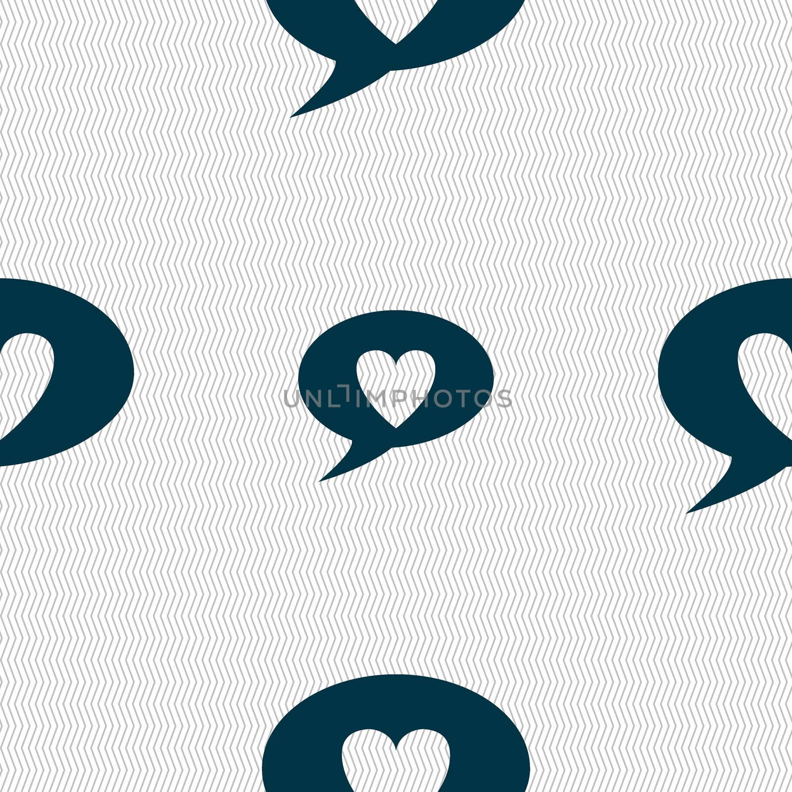 Heart sign icon. Love symbol. Seamless abstract background with geometric shapes.  by serhii_lohvyniuk