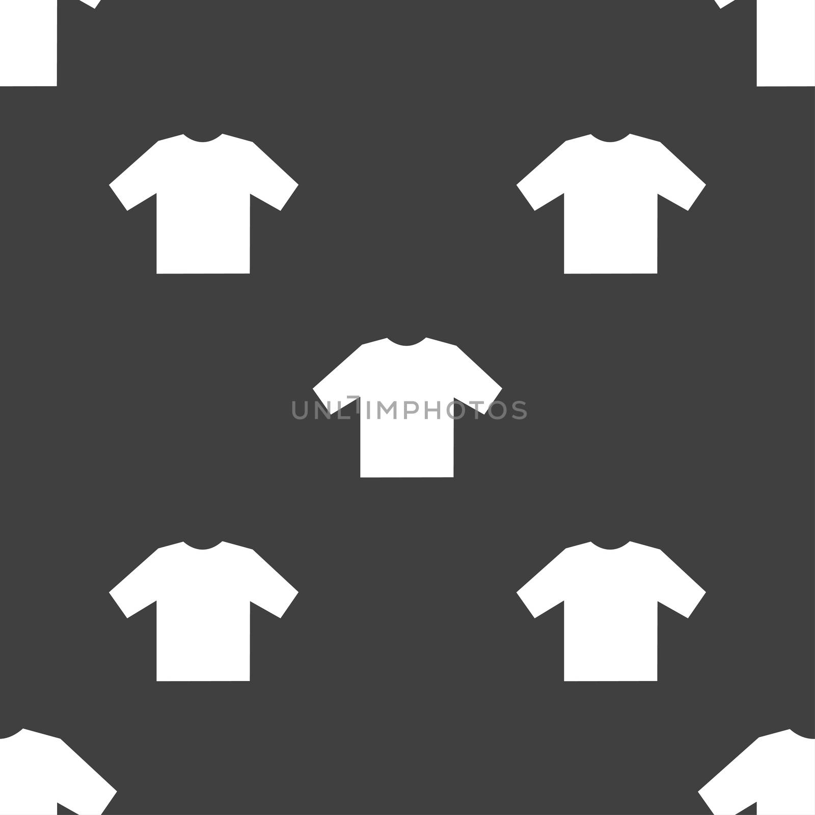 t-shirt icon sign. Seamless pattern on a gray background. illustration