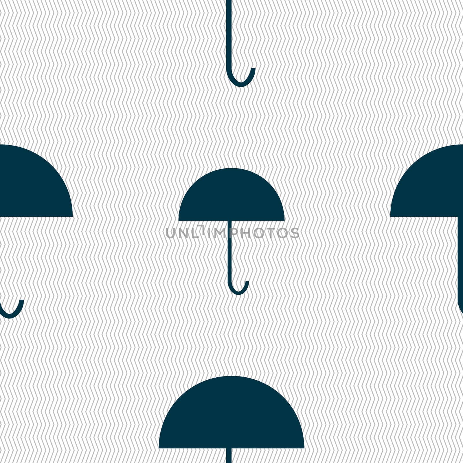 Umbrella sign icon. Rain protection symbol. Seamless abstract background with geometric shapes.  by serhii_lohvyniuk