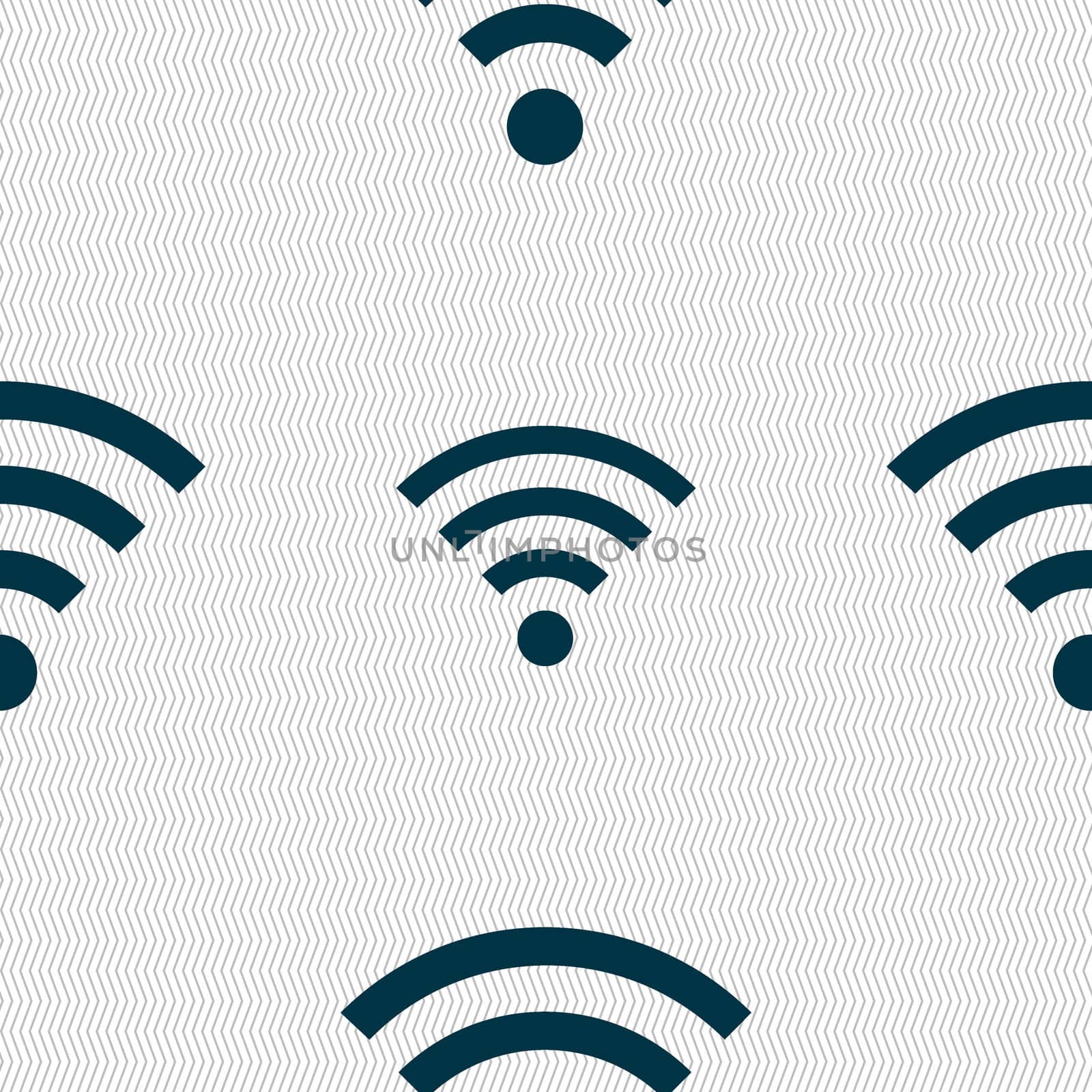 Wifi sign. Wi-fi symbol. Wireless Network icon zone. Seamless abstract background with geometric shapes.  by serhii_lohvyniuk