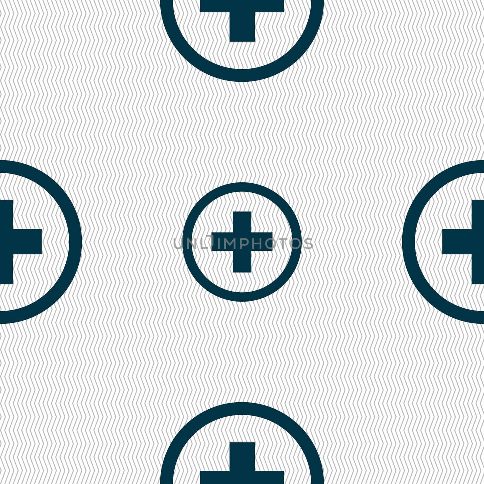 Plus, Positive, zoom icon sign. Seamless abstract background with geometric shapes.  by serhii_lohvyniuk