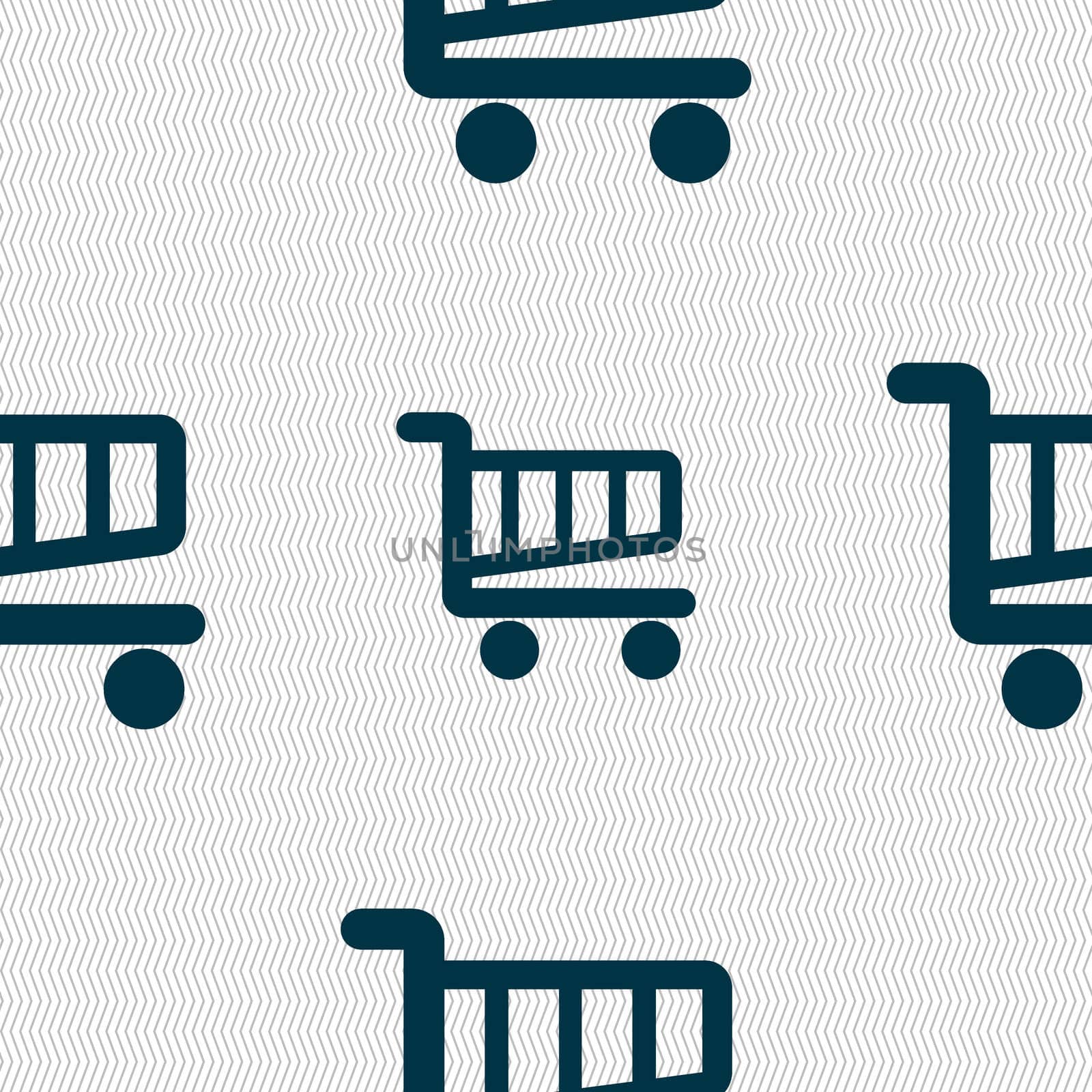 Shopping Cart sign icon. Online buying button. Seamless abstract background with geometric shapes. illustration