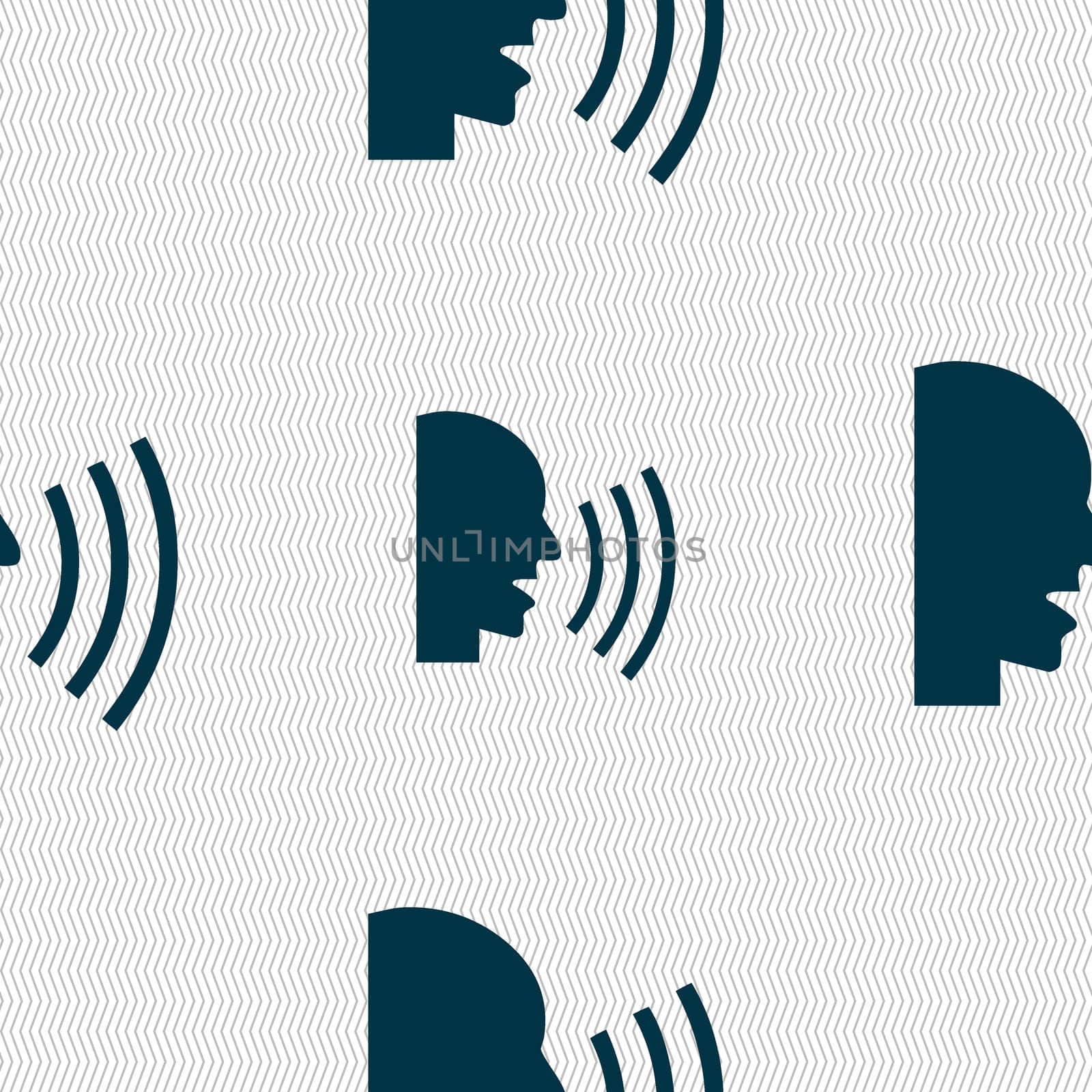 Talking Flat modern web icon. Seamless abstract background with geometric shapes. illustration
