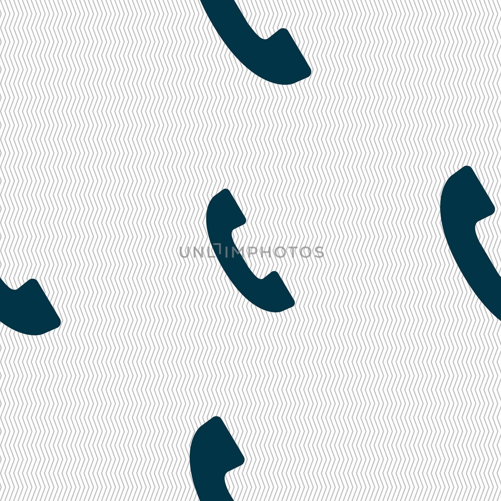 Phone sign icon. Support symbol. Call center. Seamless abstract background with geometric shapes.  by serhii_lohvyniuk