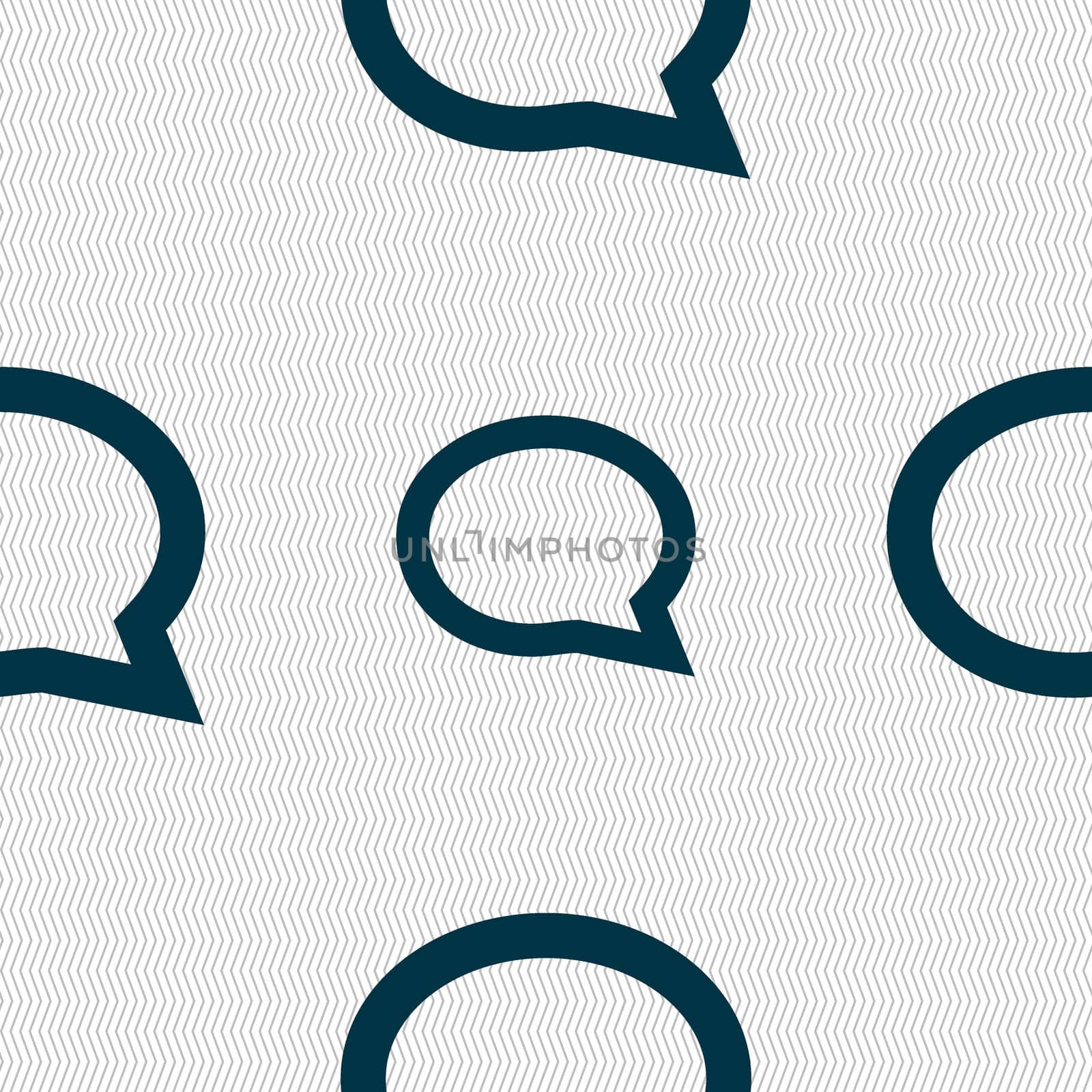 Speech bubble icons. Think cloud symbols. Seamless abstract background with geometric shapes. illustration