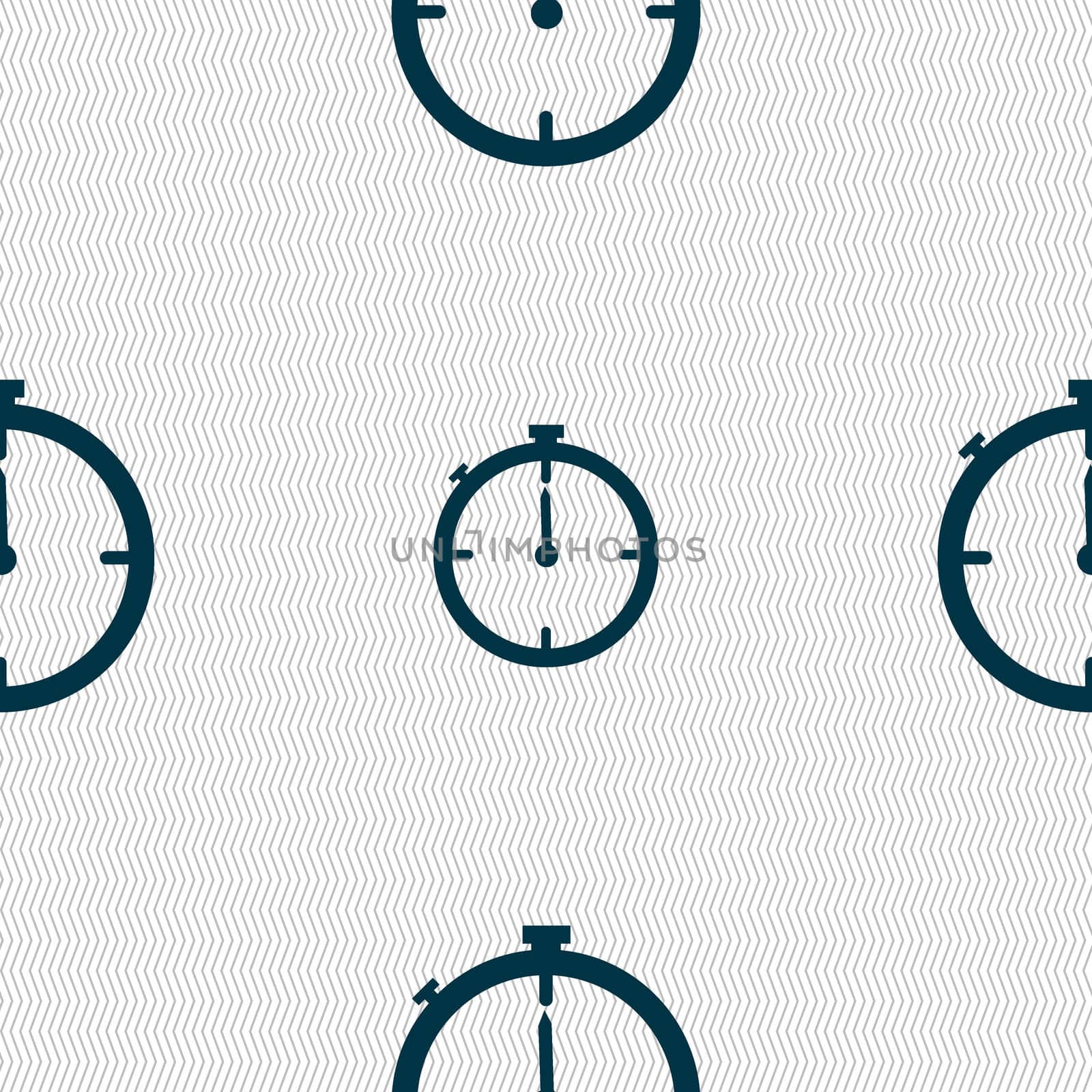 Timer sign icon. Stopwatch symbol. Seamless abstract background with geometric shapes.  by serhii_lohvyniuk