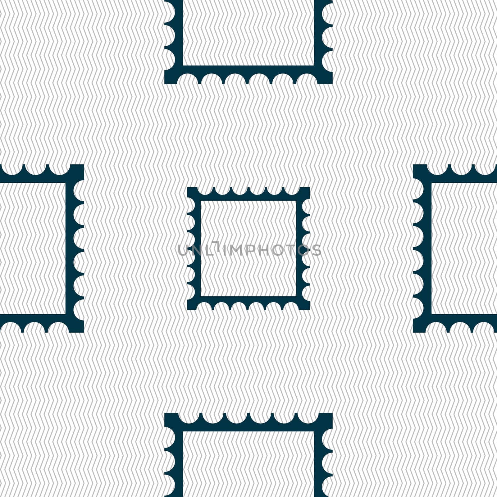 Photo frame template icon sign. Seamless abstract background with geometric shapes.  by serhii_lohvyniuk