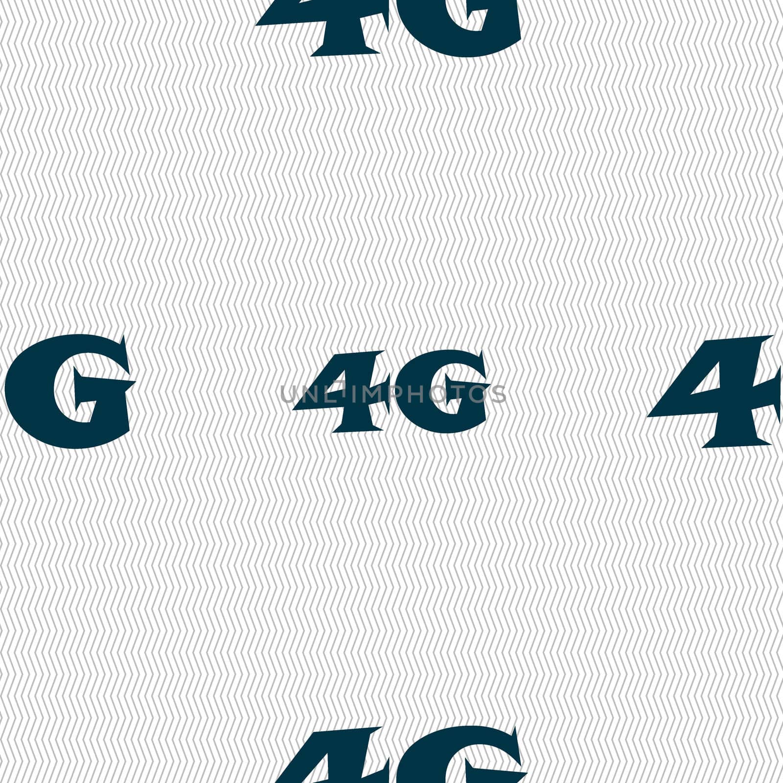 4G sign icon. Mobile telecommunications technology symbol. Seamless abstract background with geometric shapes. illustration