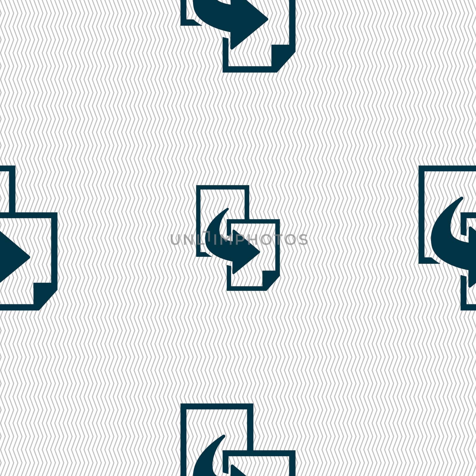 Copy file sign icon. Duplicate document symbol. Seamless abstract background with geometric shapes. illustration