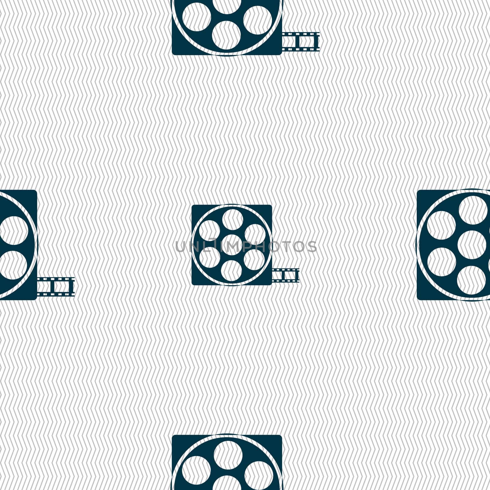 Video sign icon. frame symbol. Seamless abstract background with geometric shapes. illustration