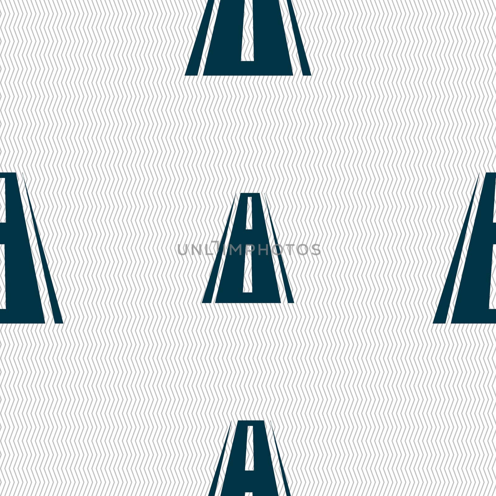 Road icon sign. Seamless abstract background with geometric shapes.  by serhii_lohvyniuk