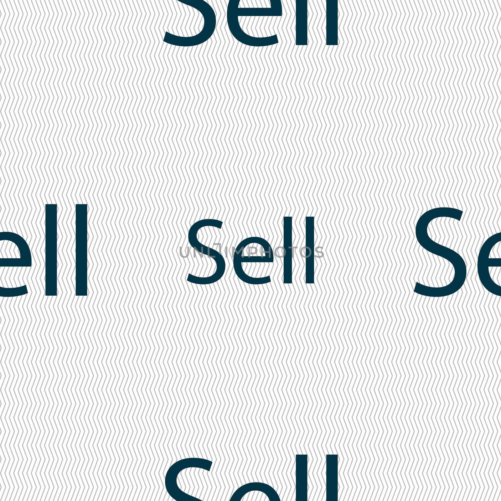 Sell sign icon. Contributor earnings button. Seamless abstract background with geometric shapes. illustration
