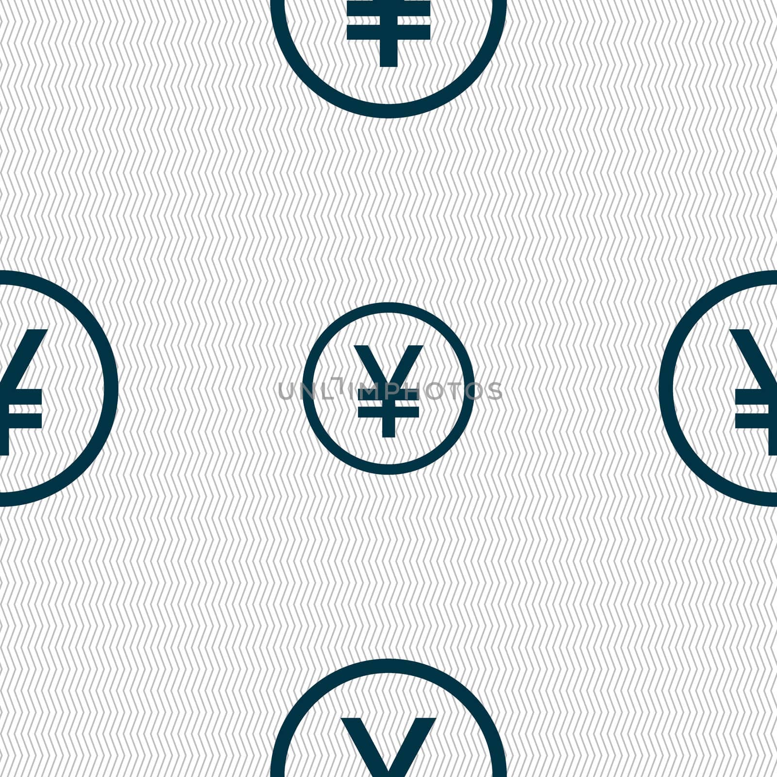 Japanese Yuan icon sign. Seamless abstract background with geometric shapes. illustration