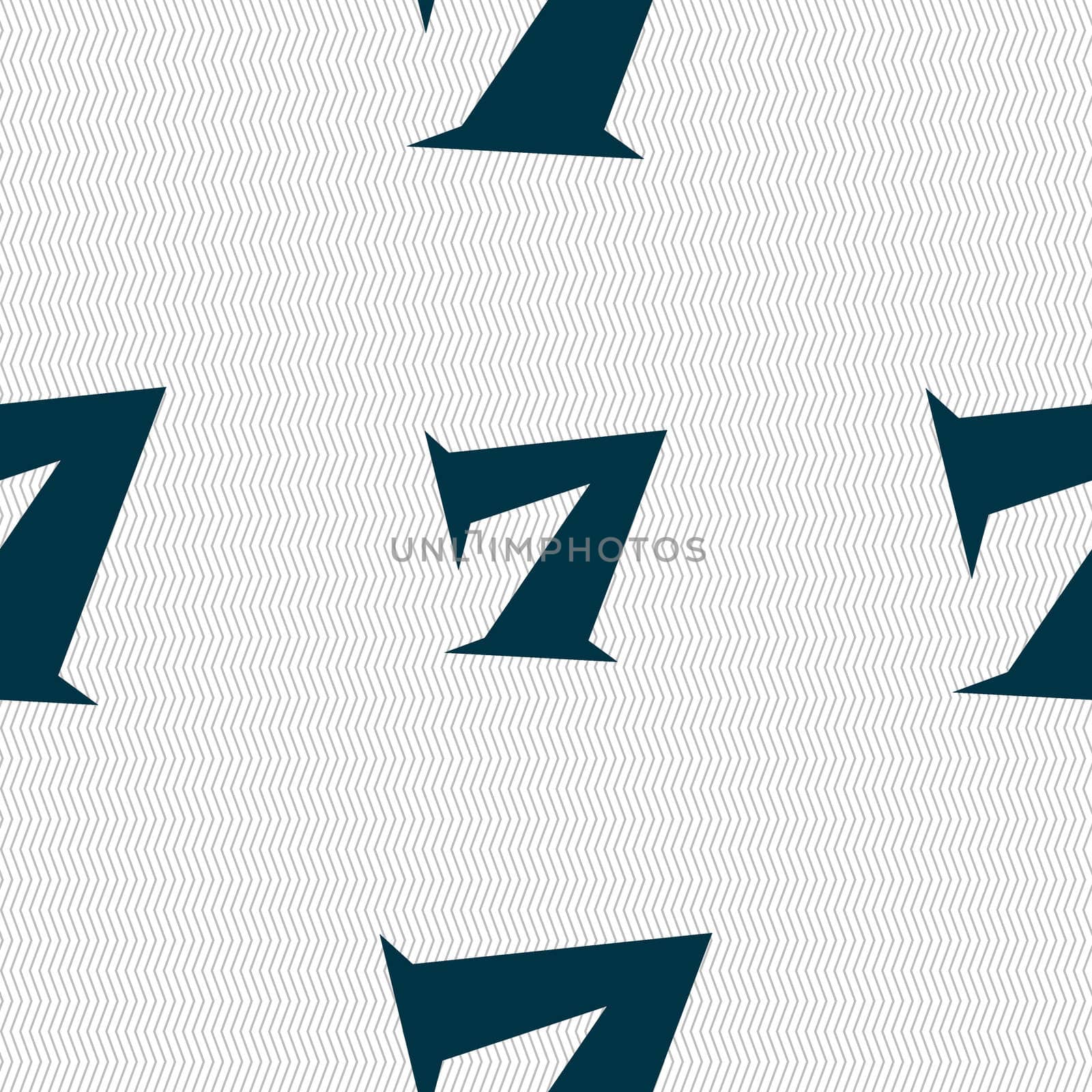 number seven icon sign. Seamless abstract background with geometric shapes. illustration