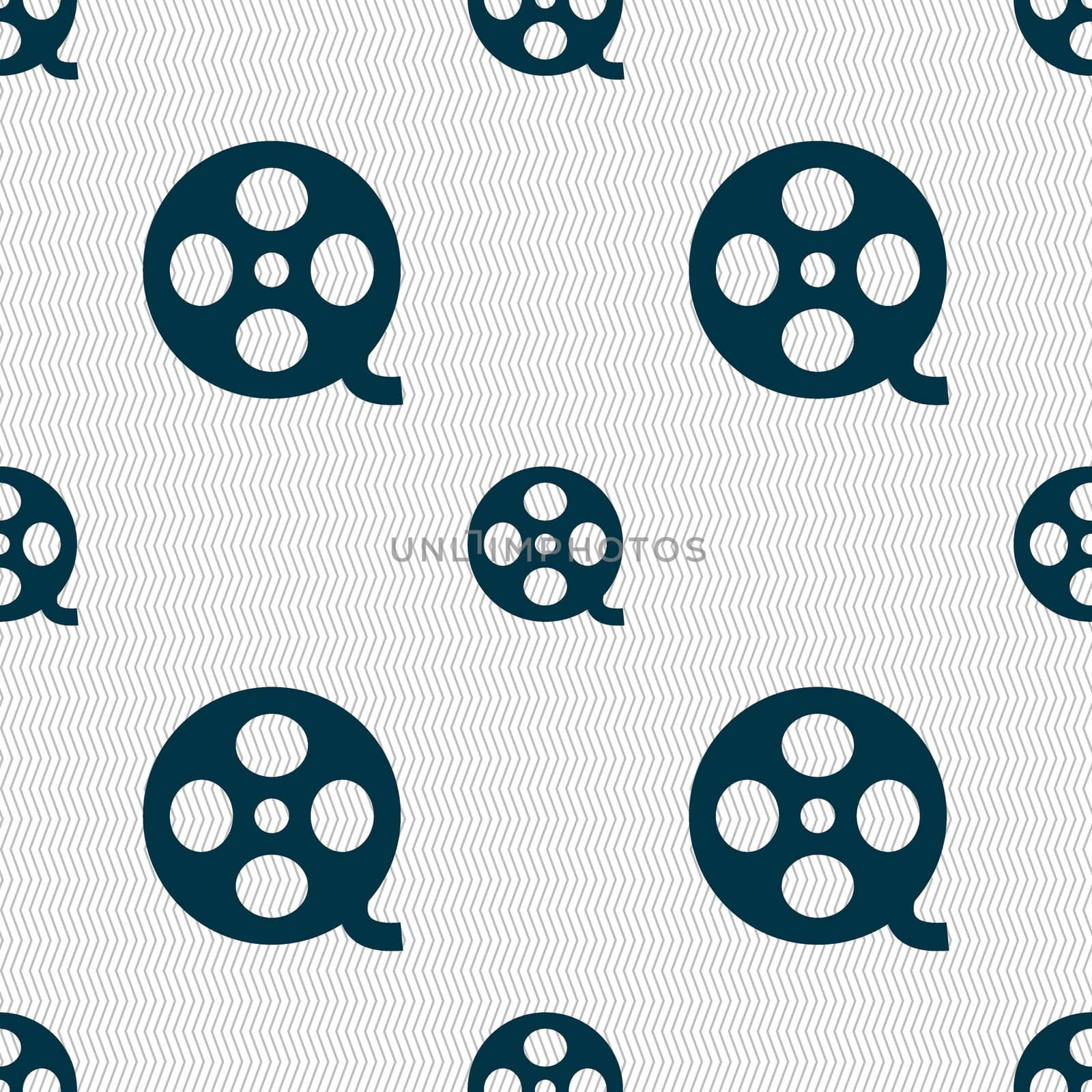 Video sign icon. frame symbol. Seamless abstract background with geometric shapes. illustration