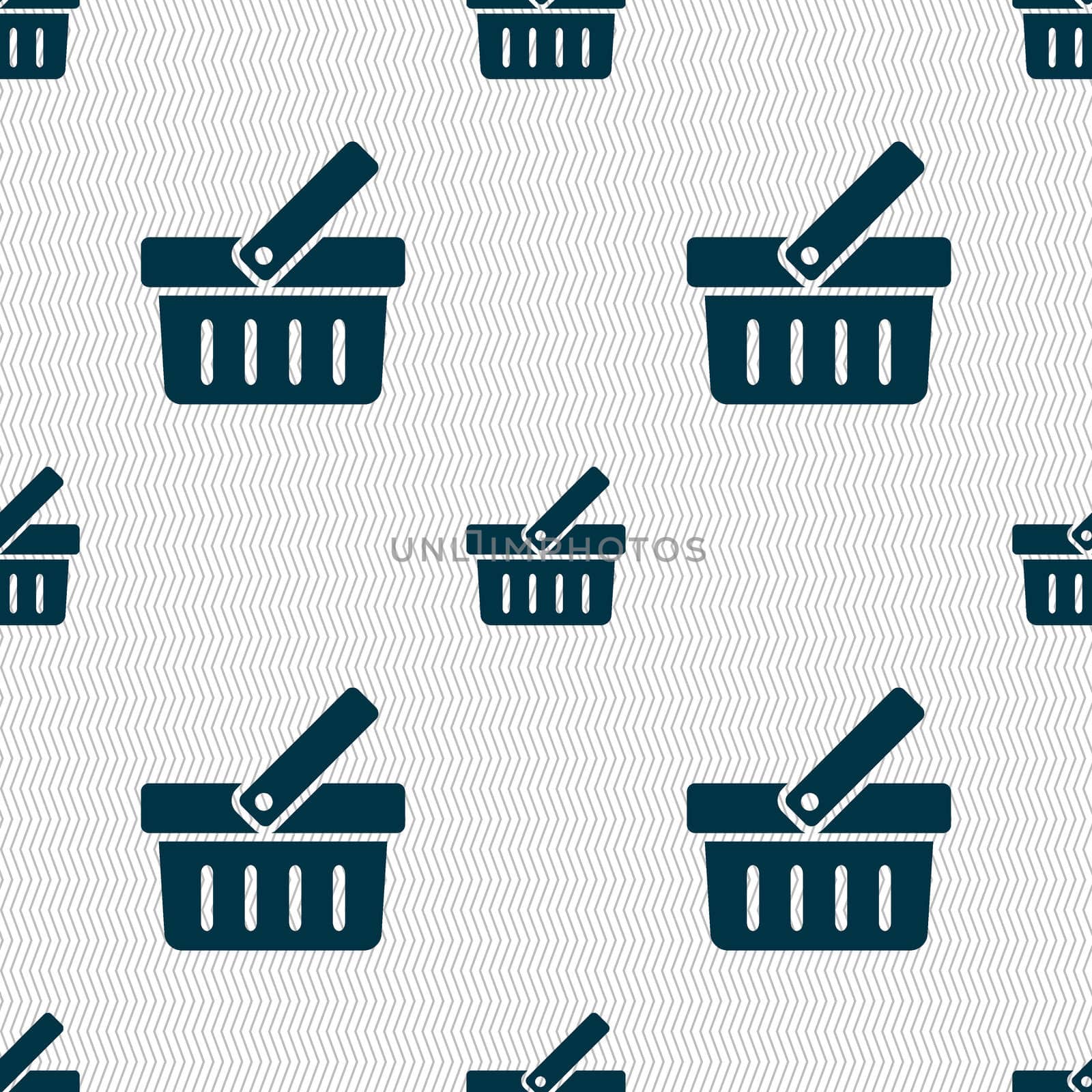 Shopping Cart sign icon. Online buying button. Seamless abstract background with geometric shapes. illustration