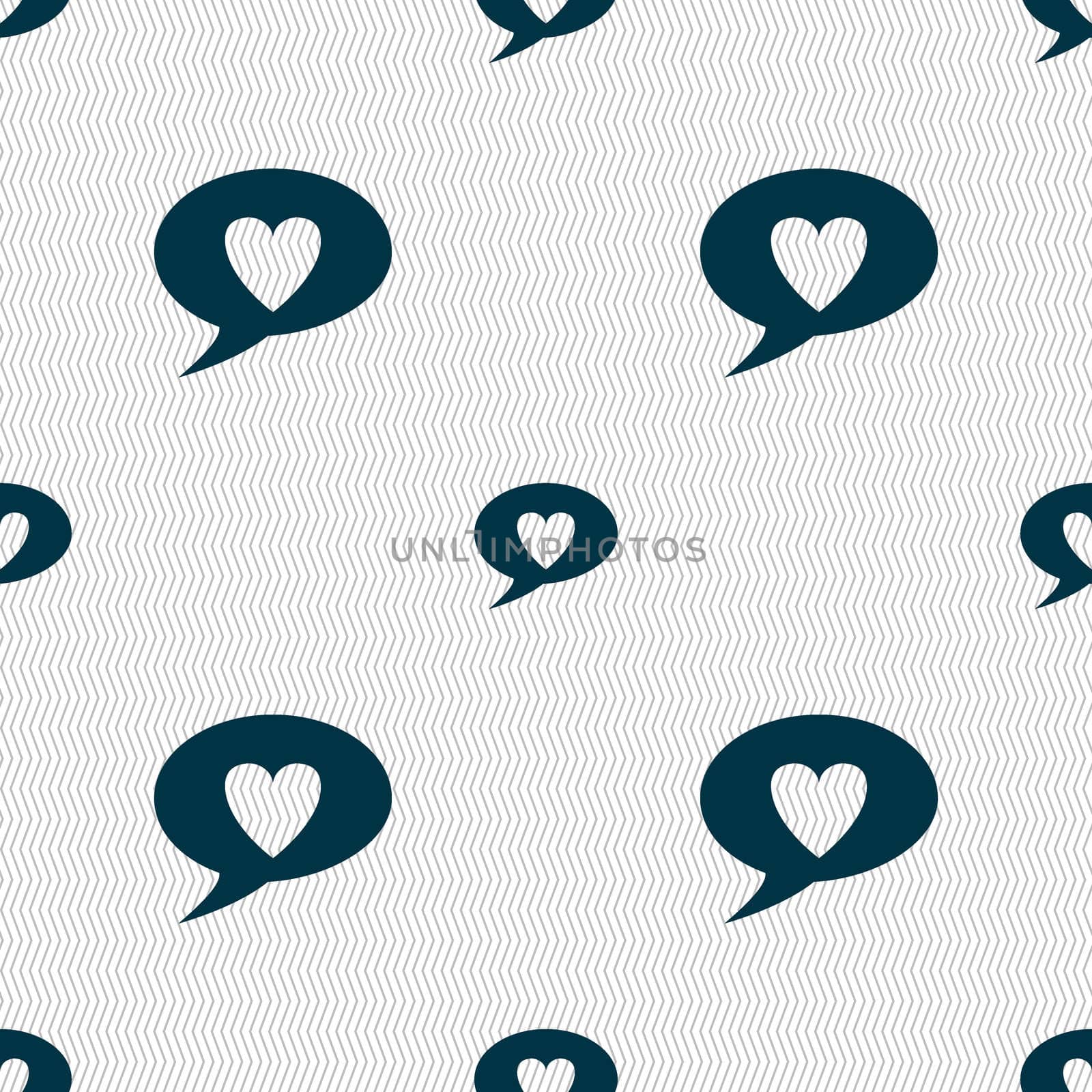 Heart sign icon. Love symbol. Seamless abstract background with geometric shapes. illustration