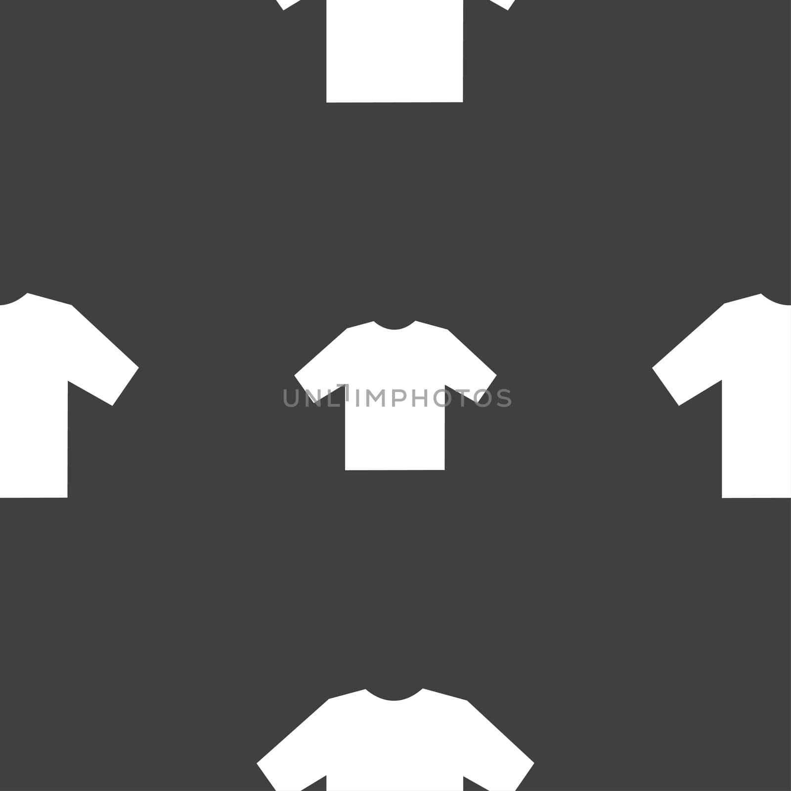 t-shirt icon sign. Seamless pattern on a gray background.  by serhii_lohvyniuk