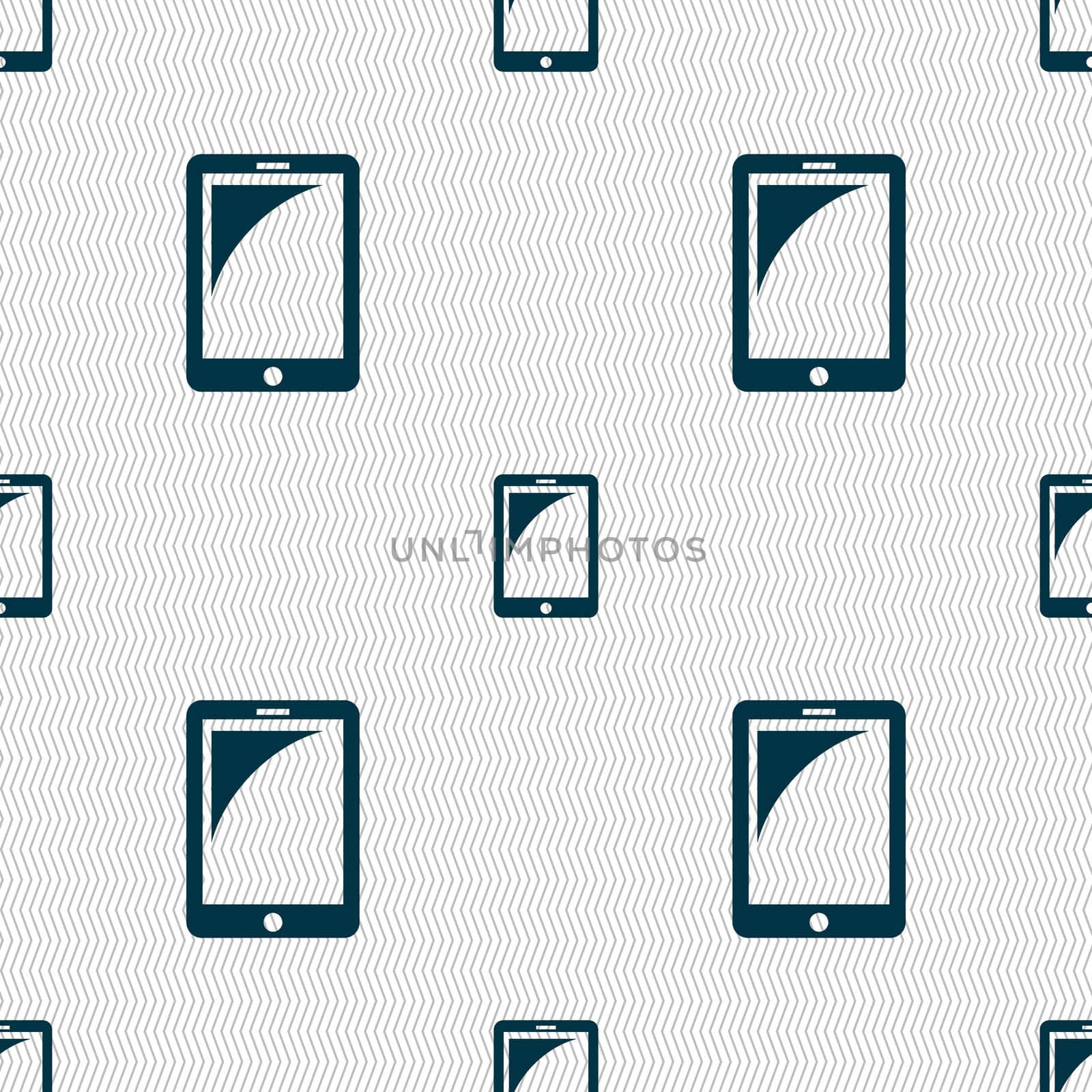 Tablet sign icon. smartphone button. Seamless abstract background with geometric shapes.  by serhii_lohvyniuk