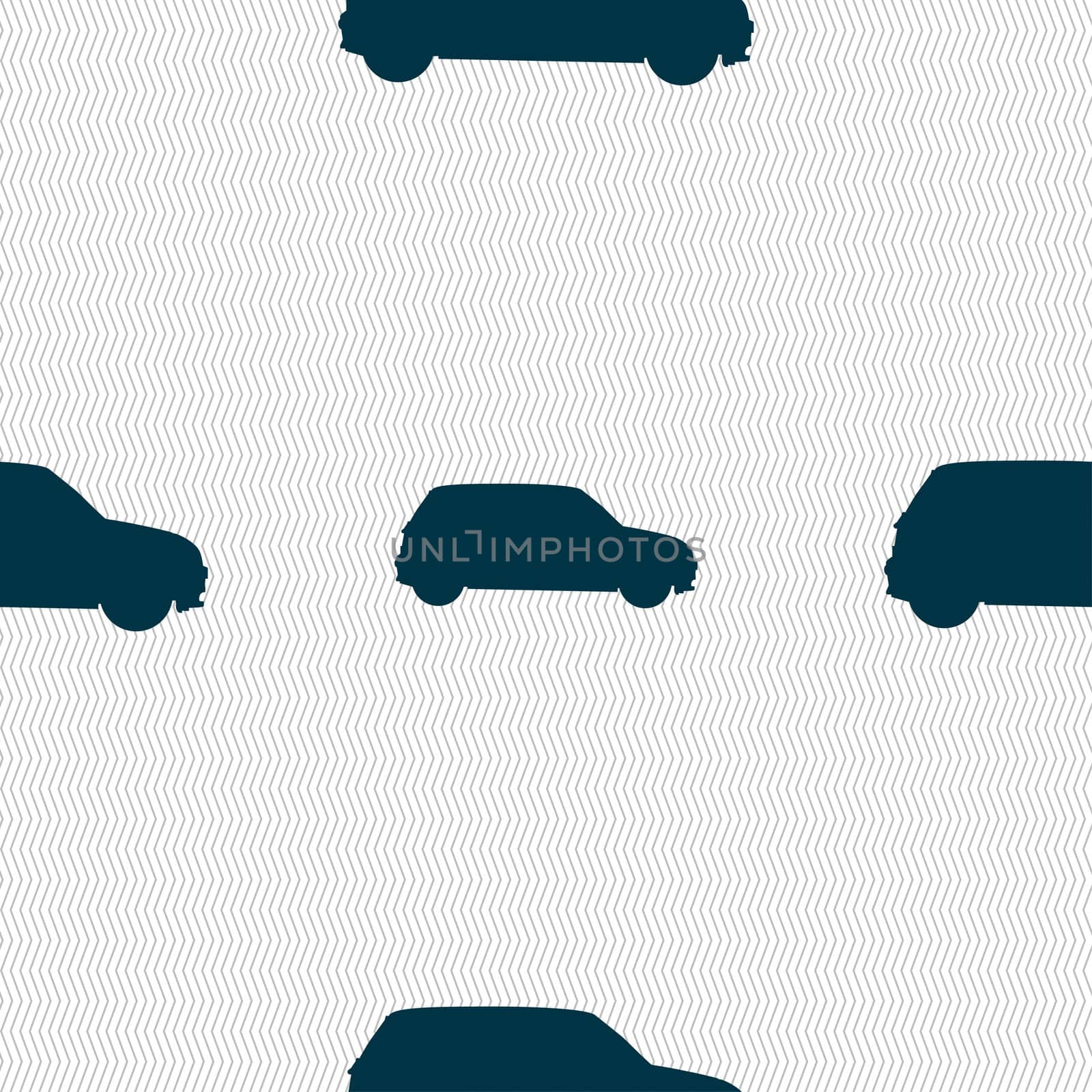 Jeep icon sign. Seamless pattern with geometric texture.  by serhii_lohvyniuk