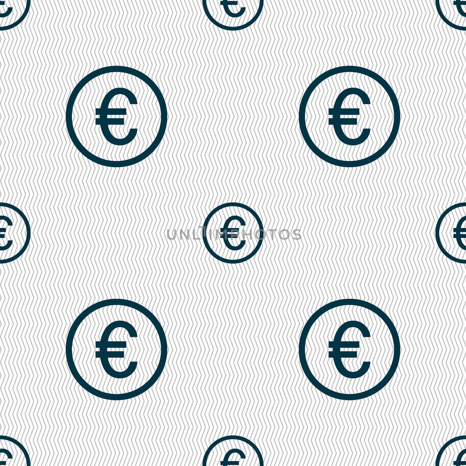 Euro icon sign. Seamless abstract background with geometric shapes. illustration