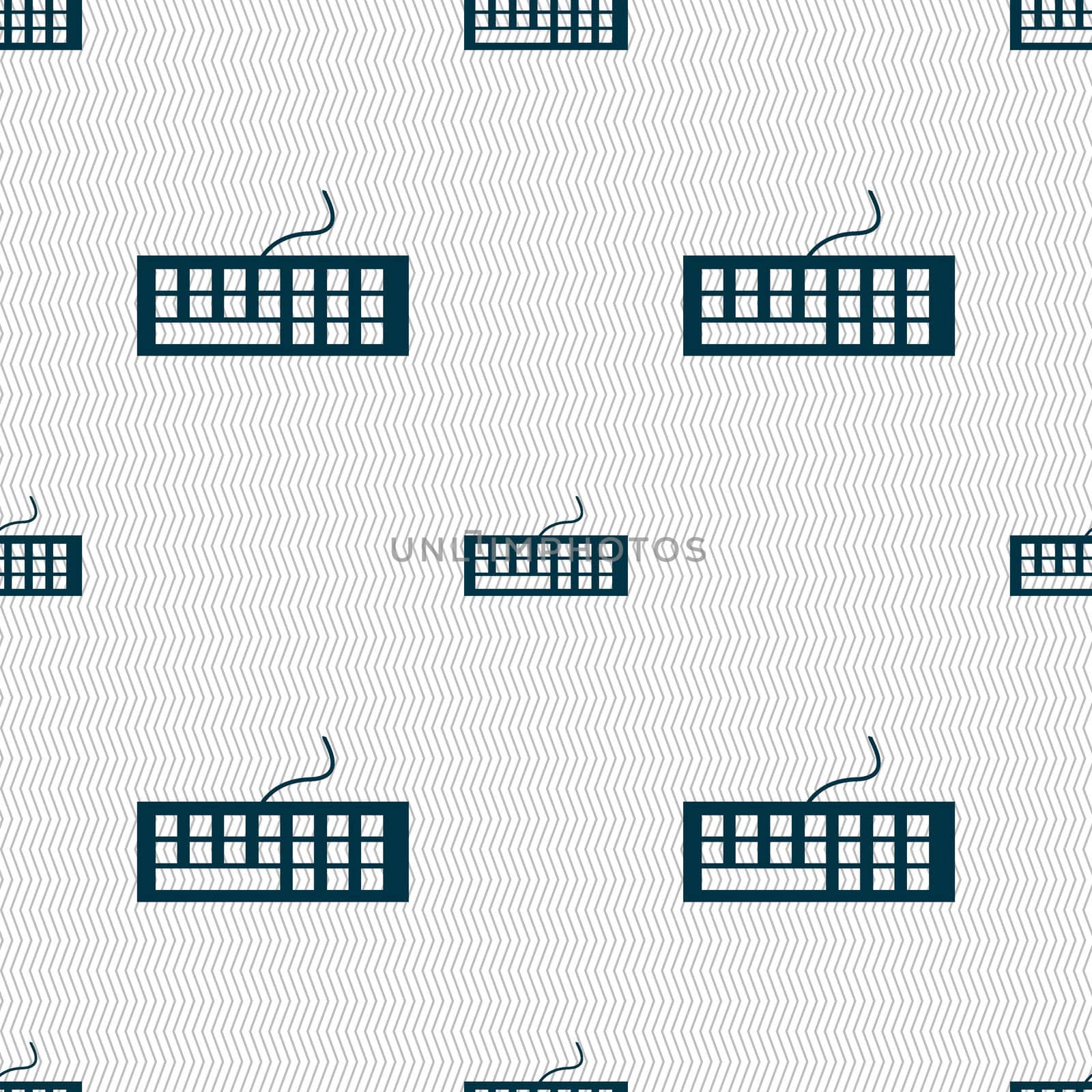 Computer keyboard Icon. Seamless abstract background with geometric shapes.  by serhii_lohvyniuk
