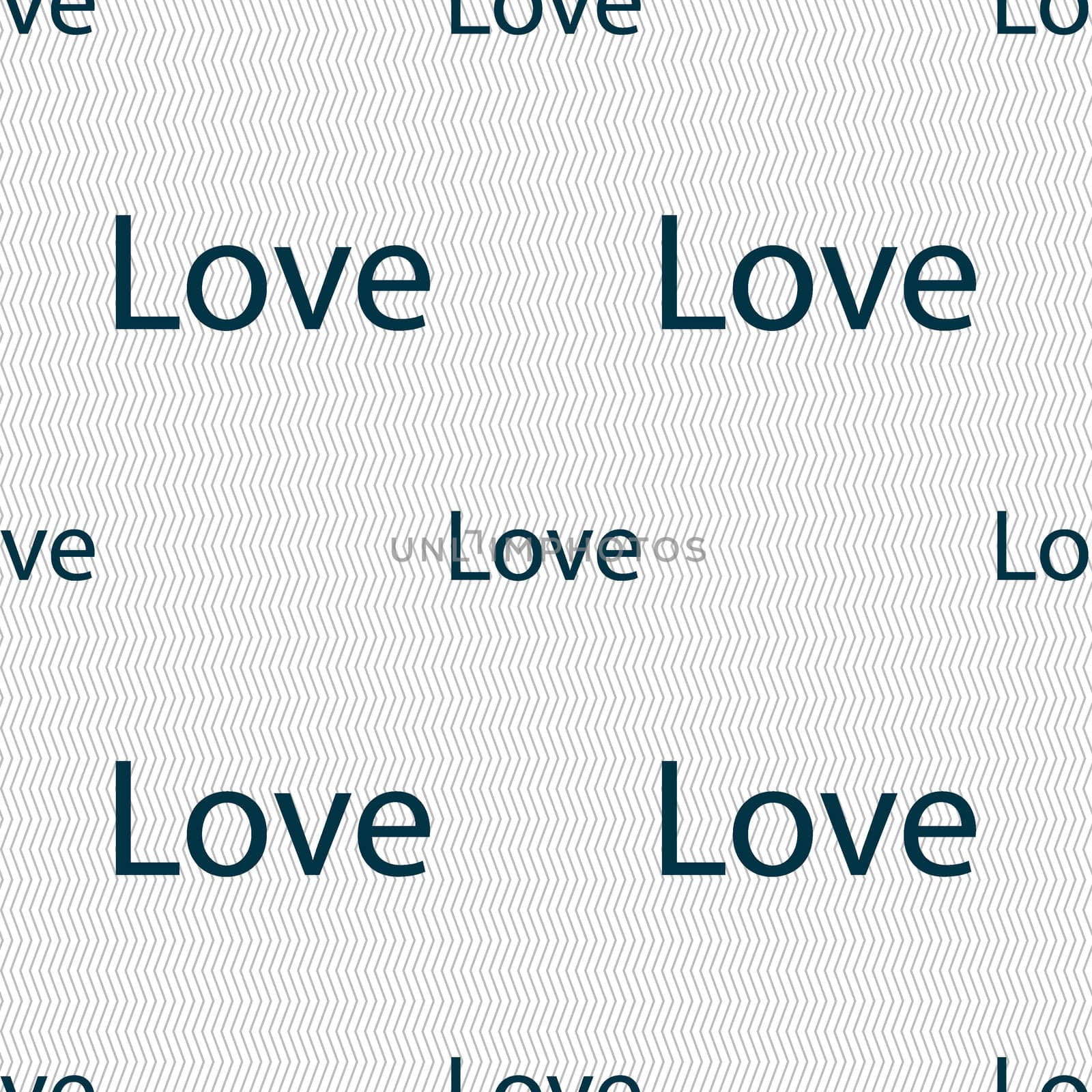 Love you sign icon. Valentines day symbol. Seamless abstract background with geometric shapes.  by serhii_lohvyniuk