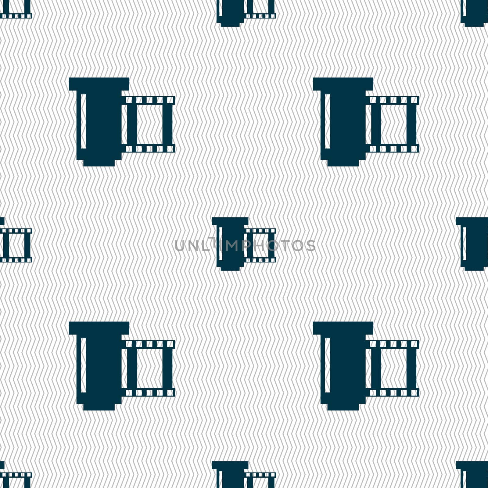 negative films icon symbol.. Seamless abstract background with geometric shapes. illustration