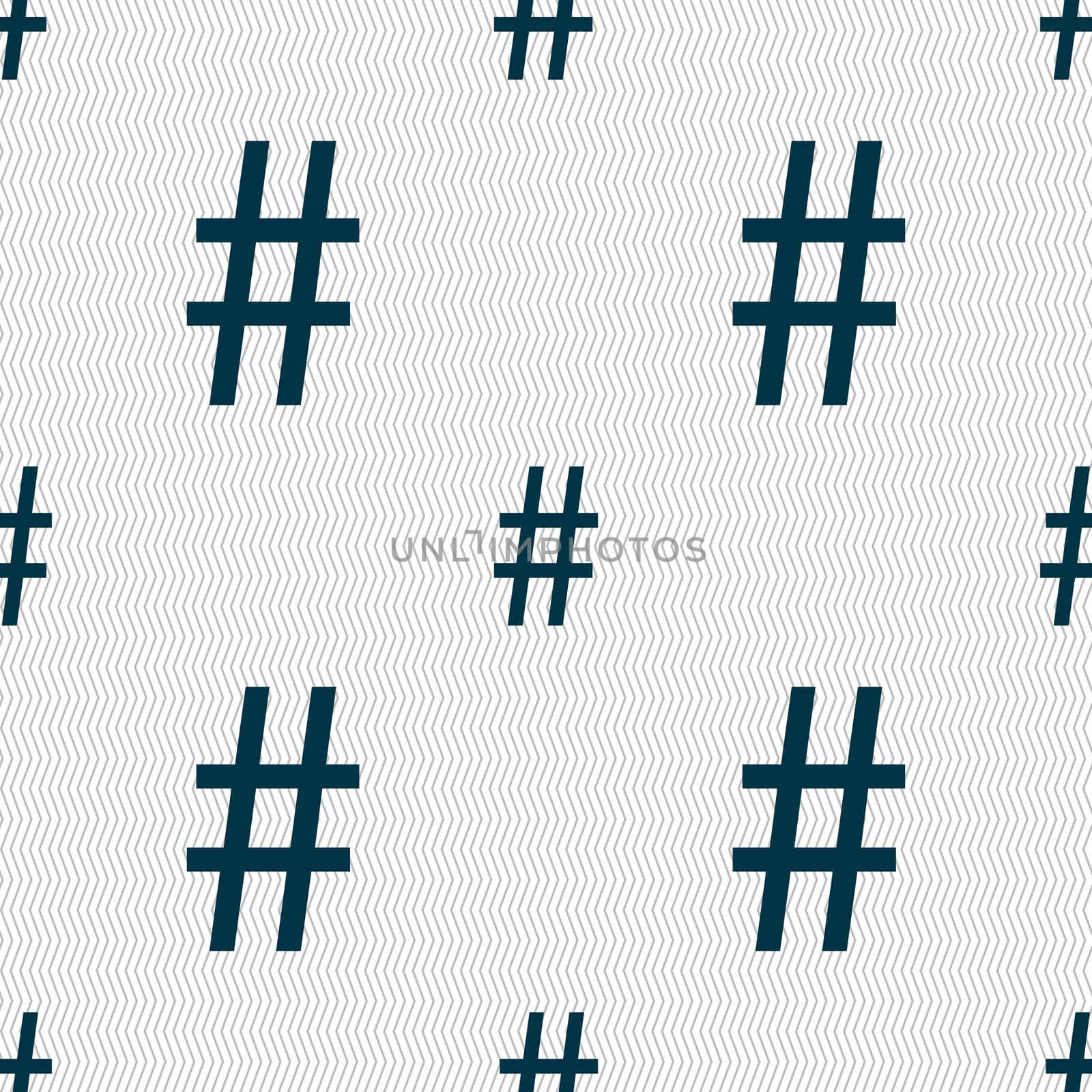 hash tag icon. Seamless abstract background with geometric shapes. illustration