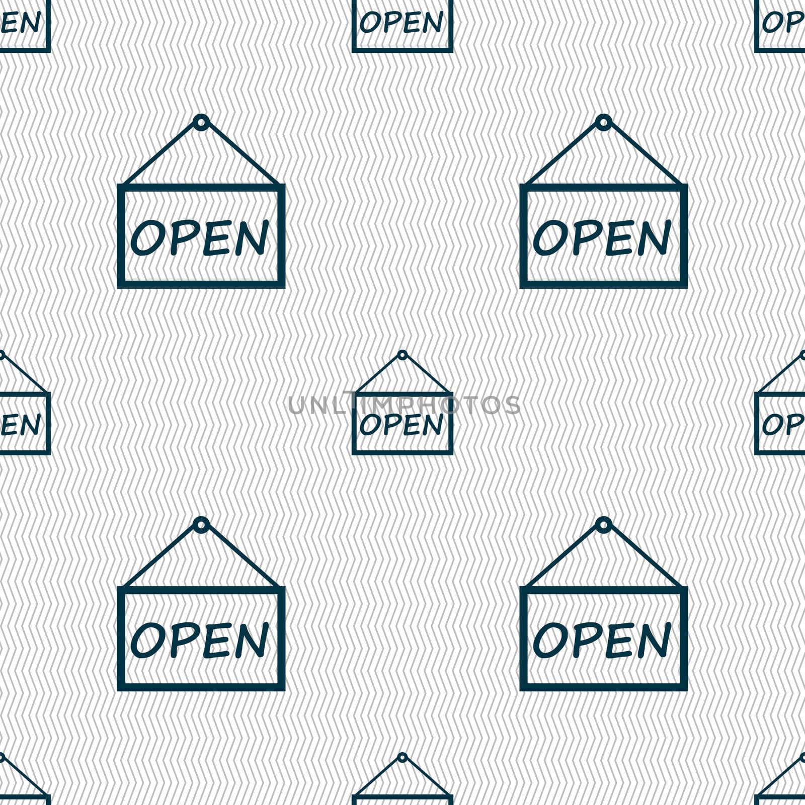 open icon sign. Seamless abstract background with geometric shapes.  by serhii_lohvyniuk