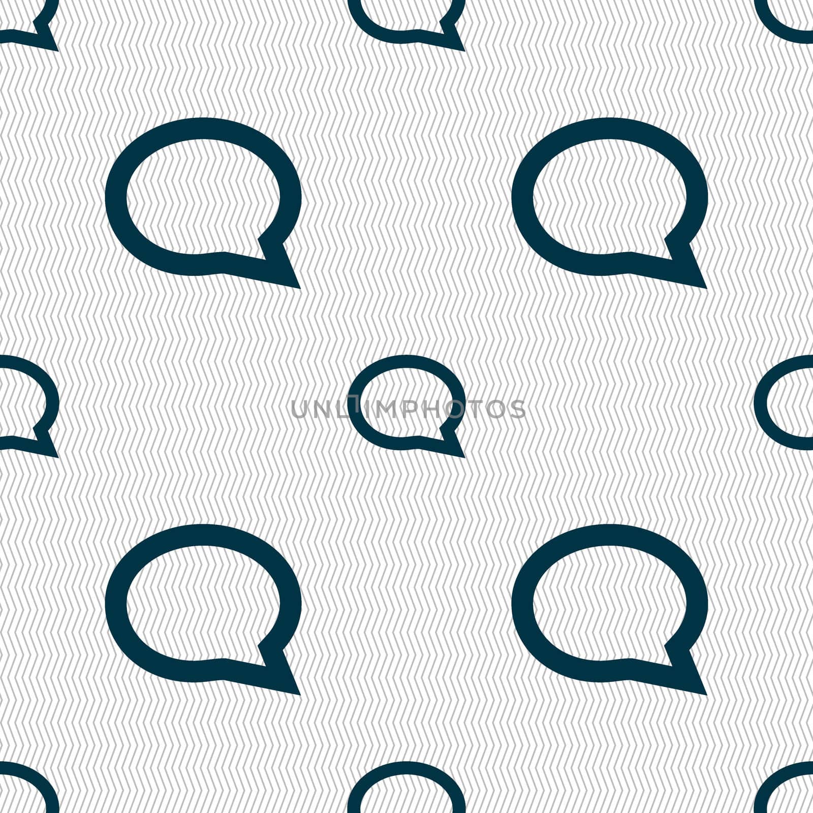 Speech bubble icons. Think cloud symbols. Seamless abstract background with geometric shapes. illustration