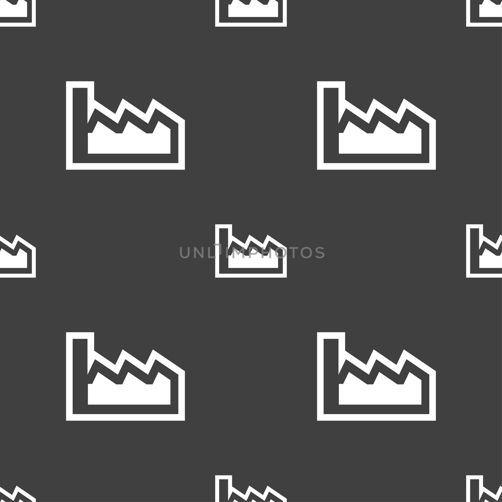 Chart icon sign. Seamless pattern on a gray background. illustration