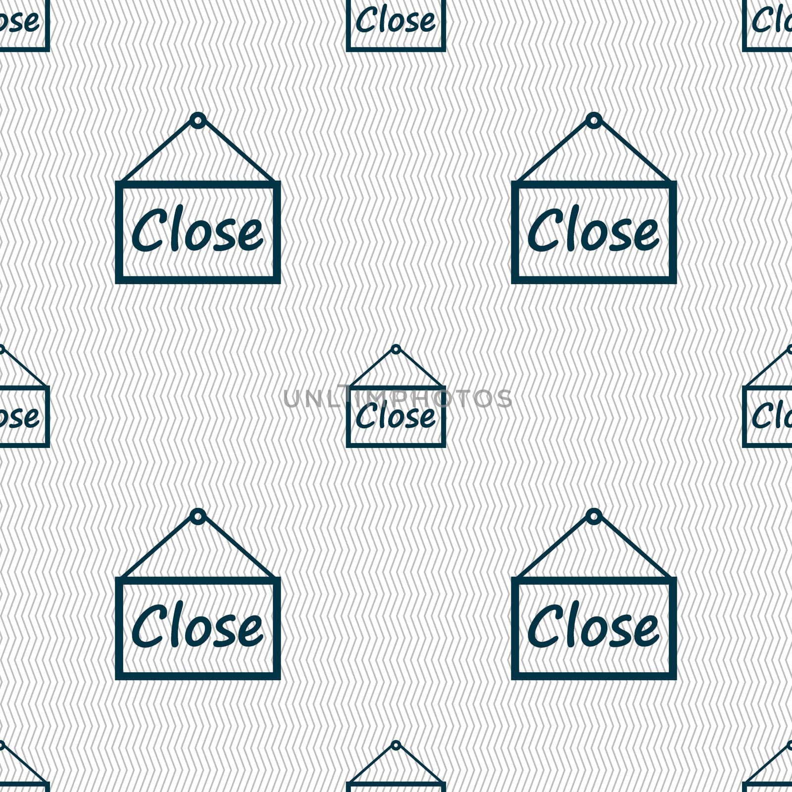 close icon sign. Seamless abstract background with geometric shapes. illustration