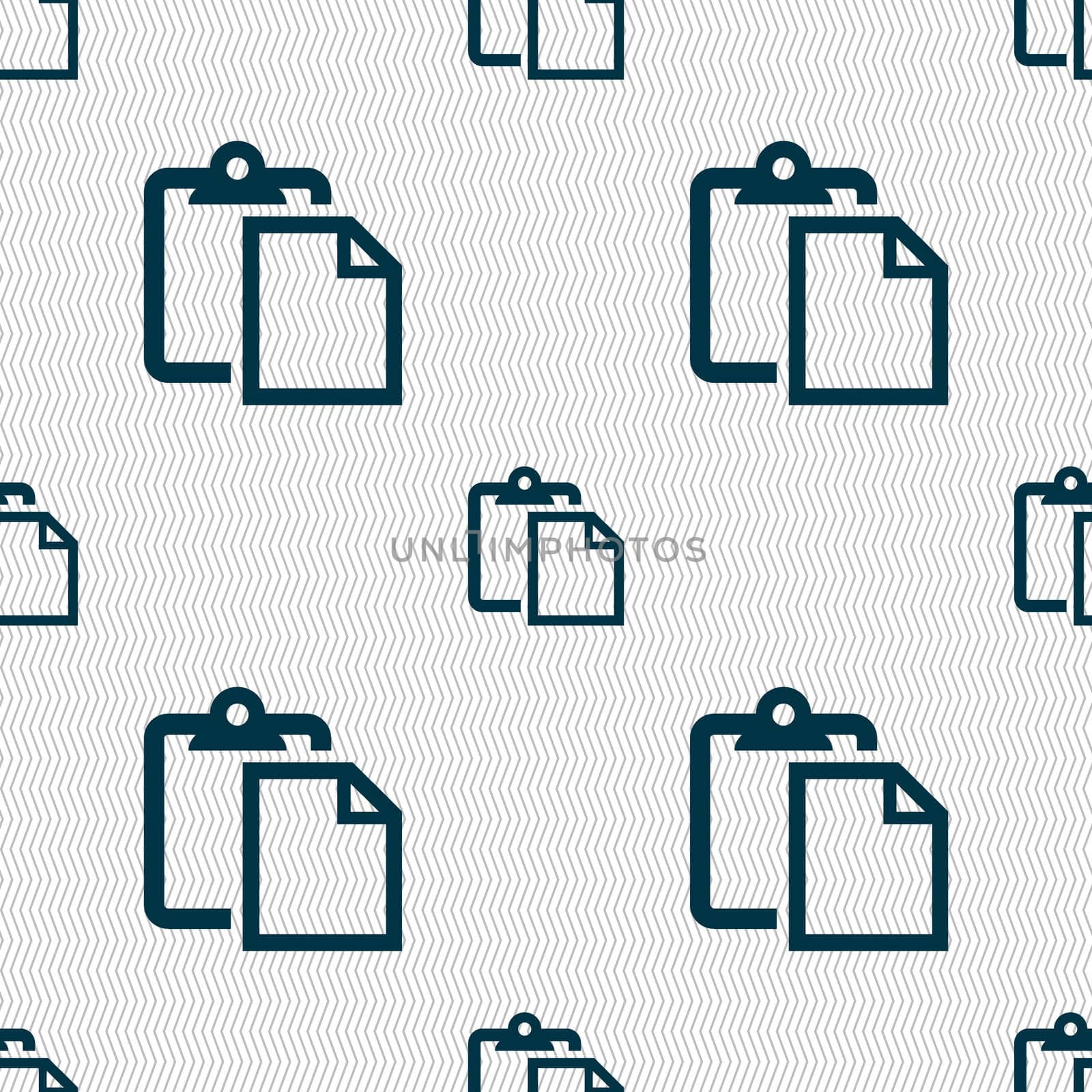 Edit document sign icon. Seamless abstract background with geometric shapes. illustration