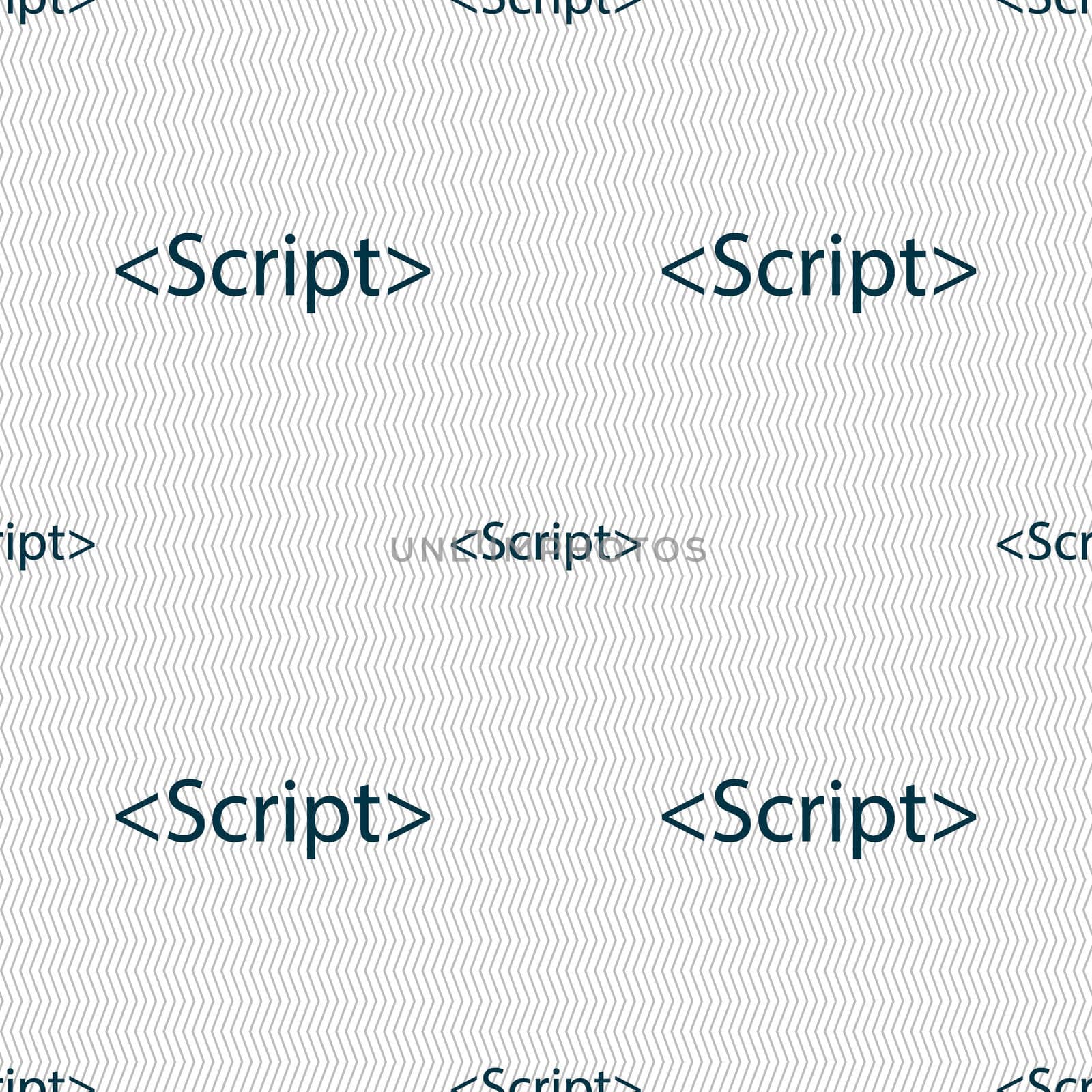 Script sign icon. Javascript code symbol. Seamless abstract background with geometric shapes. illustration