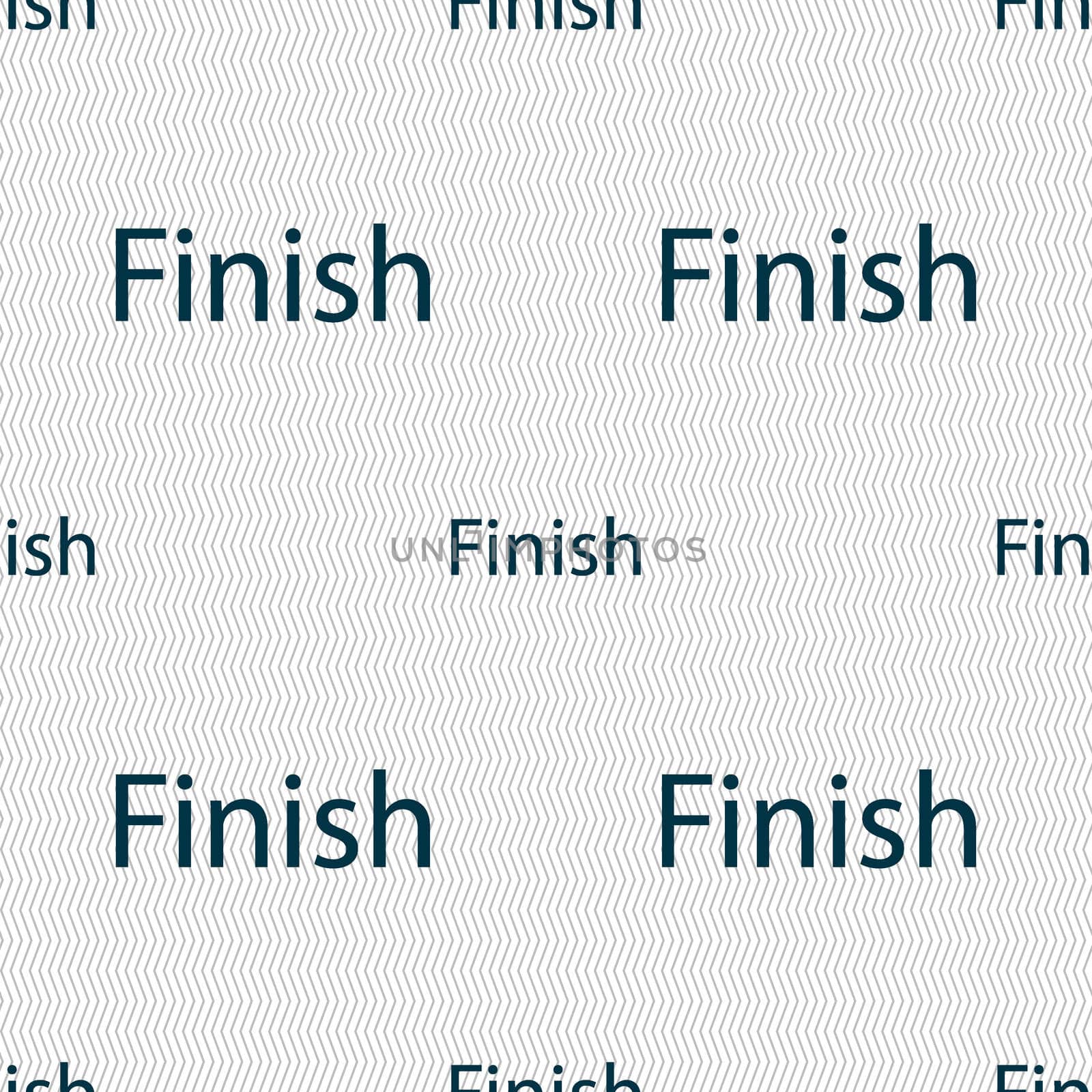 Finish sign icon. Power button. Seamless abstract background with geometric shapes. illustration