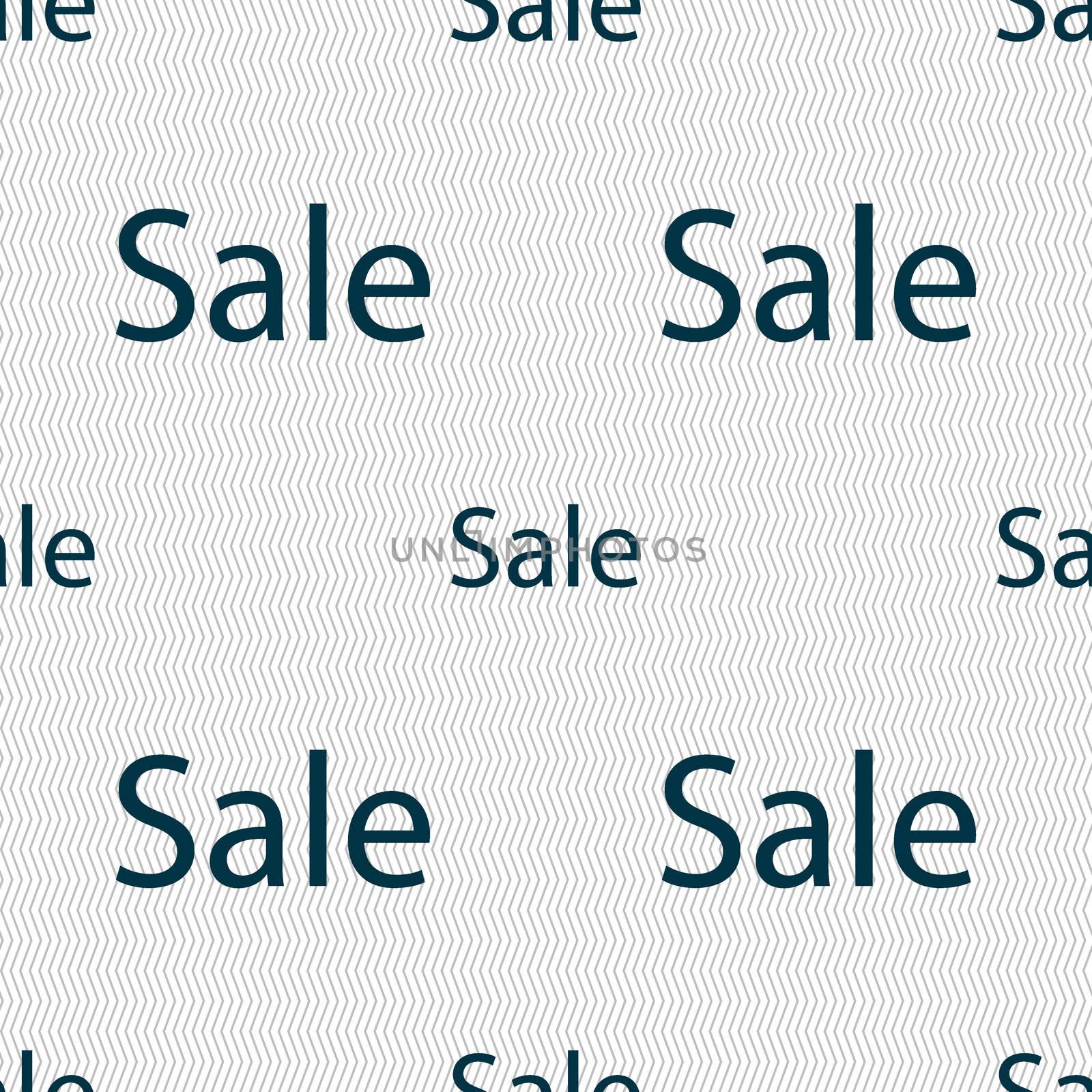 Sale tag. Icon for special offer. Seamless abstract background with geometric shapes. illustration